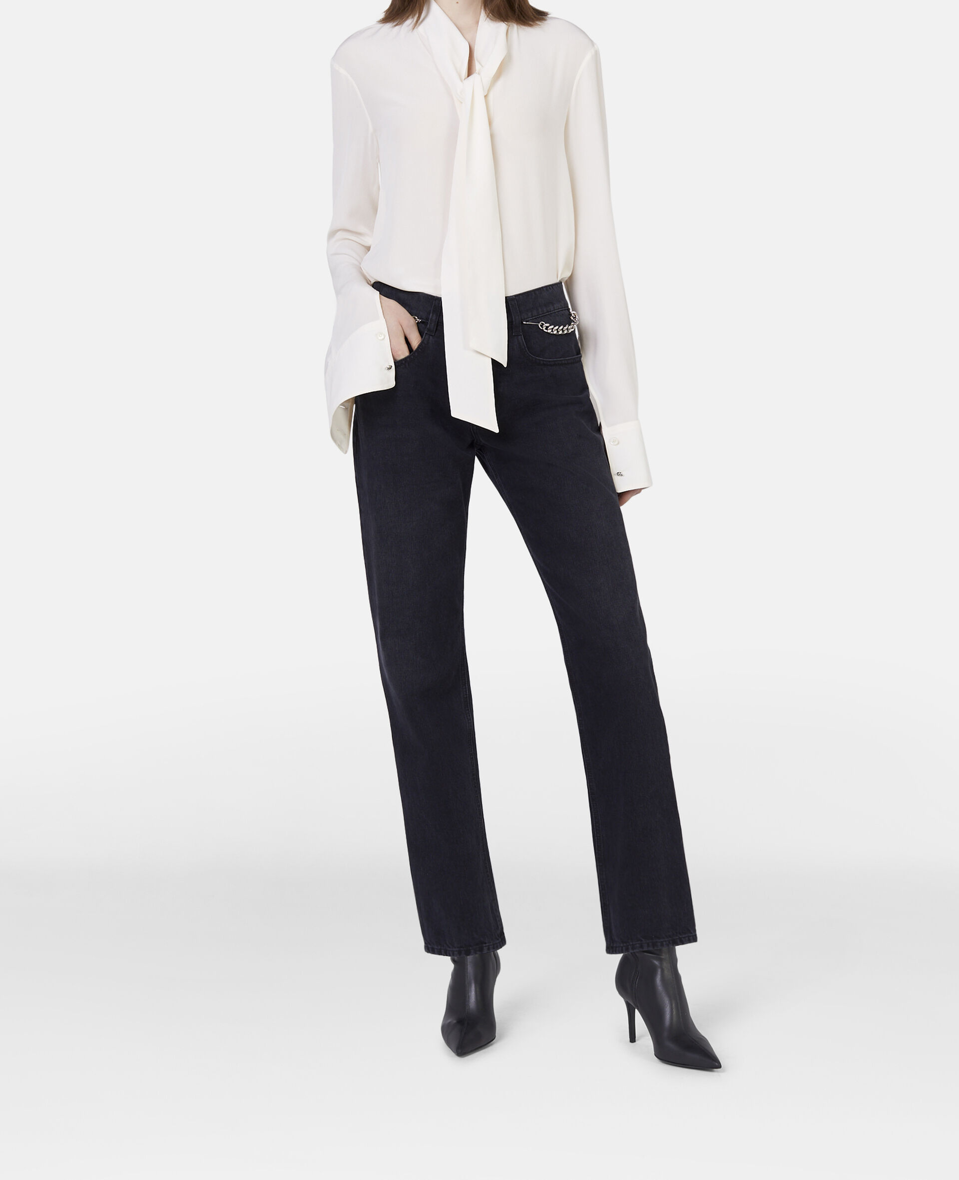 Falabella Slim Leg Jeans-Black-model