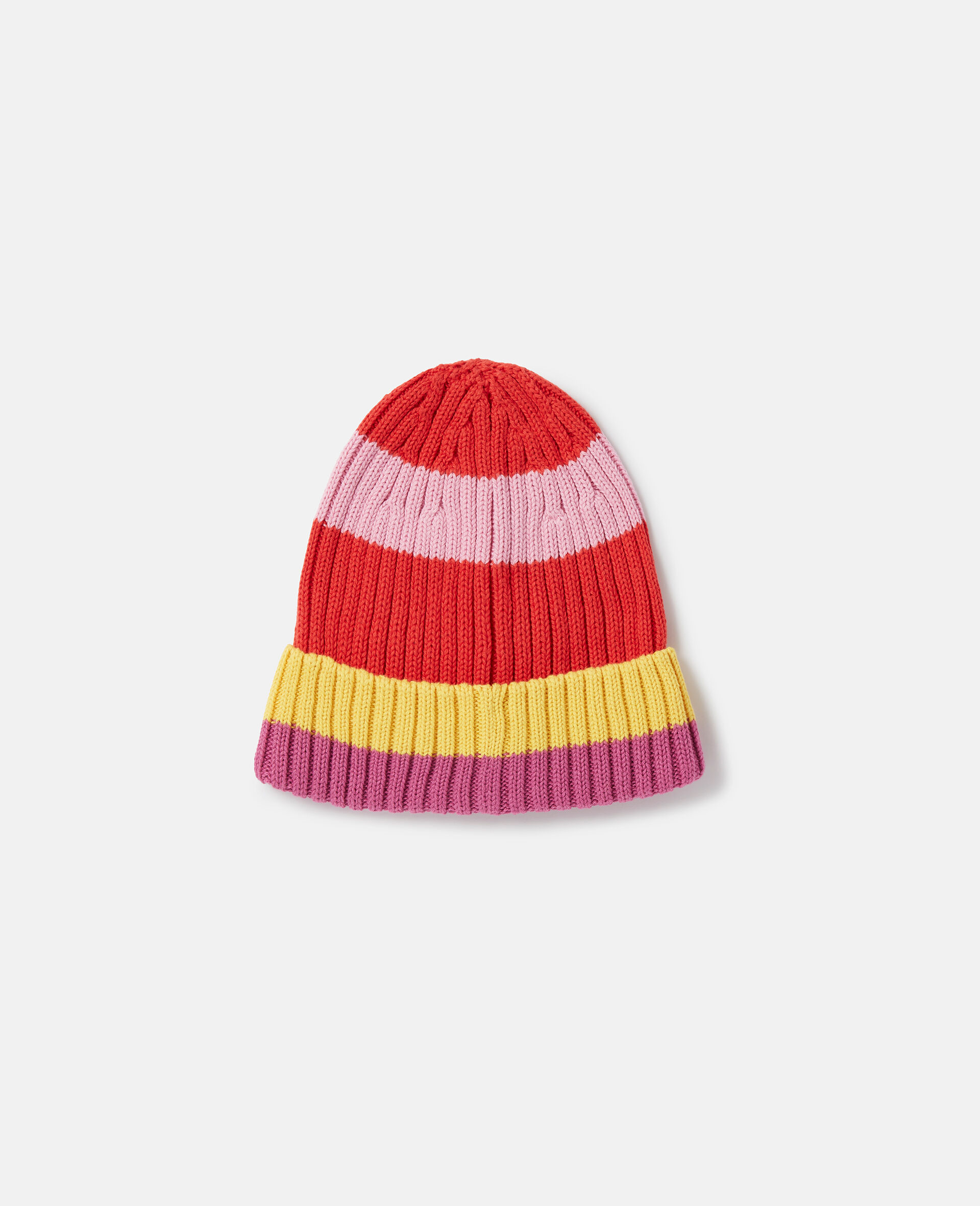 Striped Beanie Hat-Red-large Striped Beanie Hat-Red-large image number 1