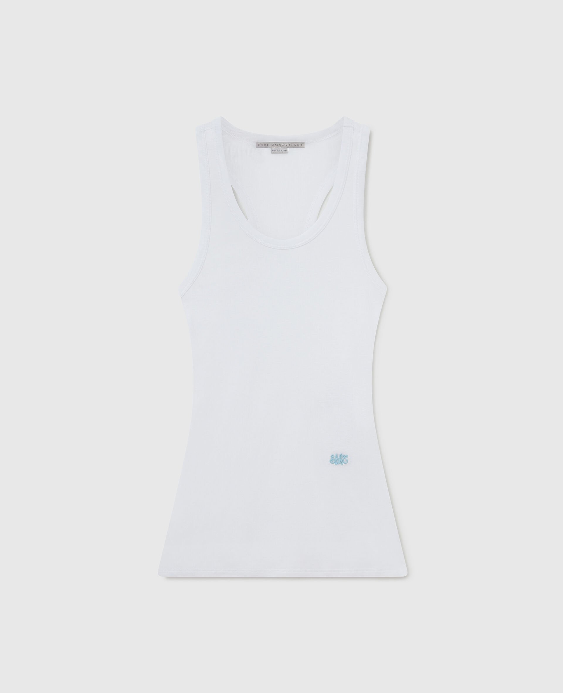 Ribbed Jersey Tank Top-White-large image number 0