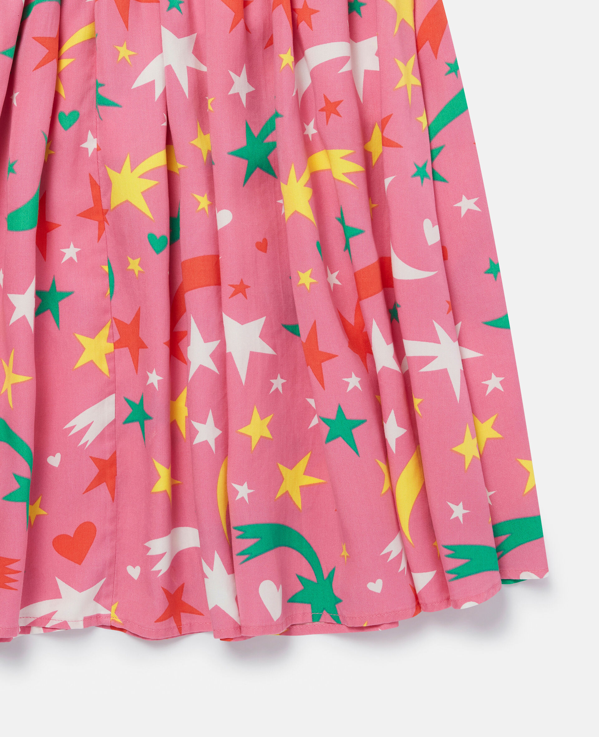 Shooting Star Print Twill Skirt-Pink-large image number 1