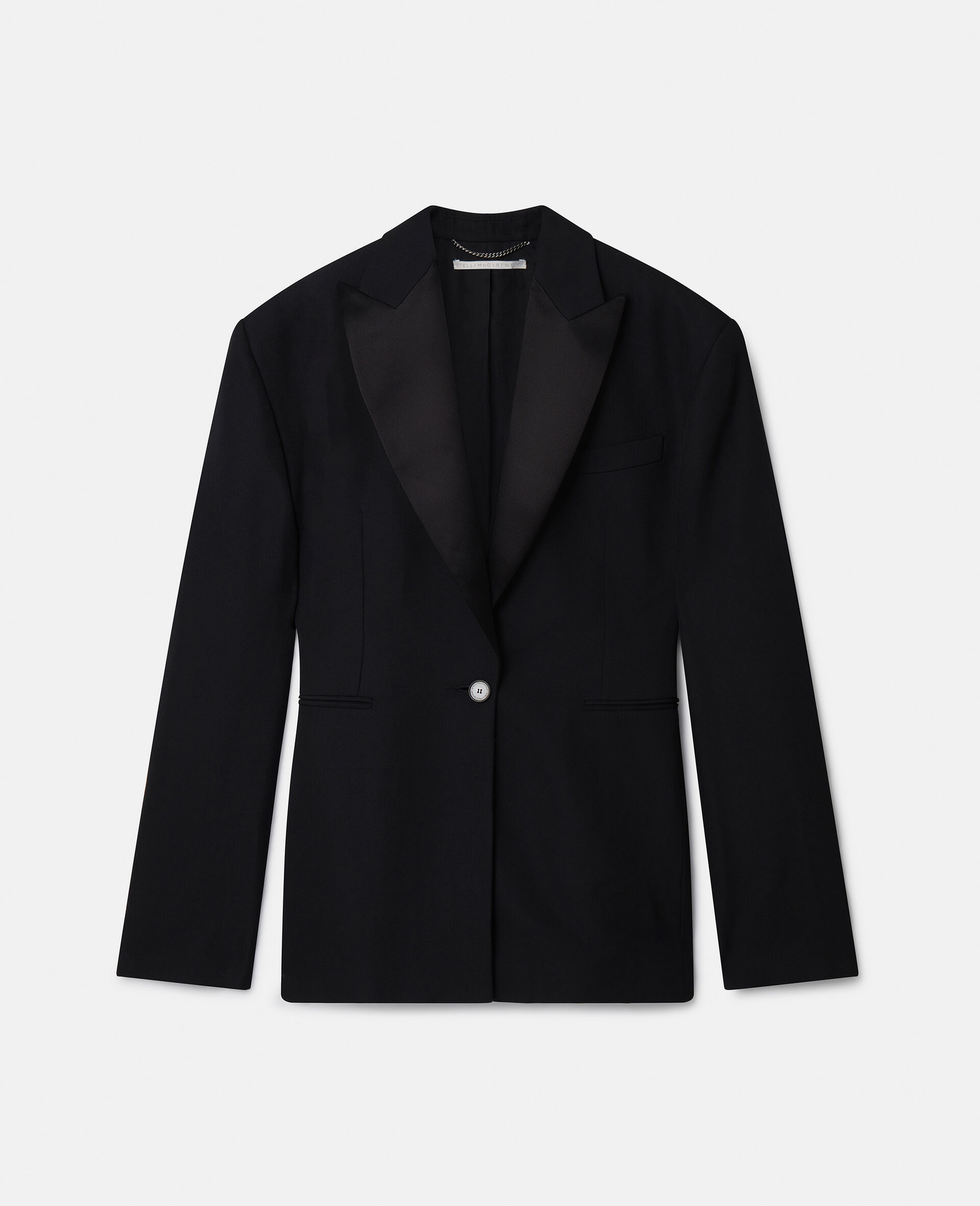 Oversized Tuxedo Jacket-Black-medium