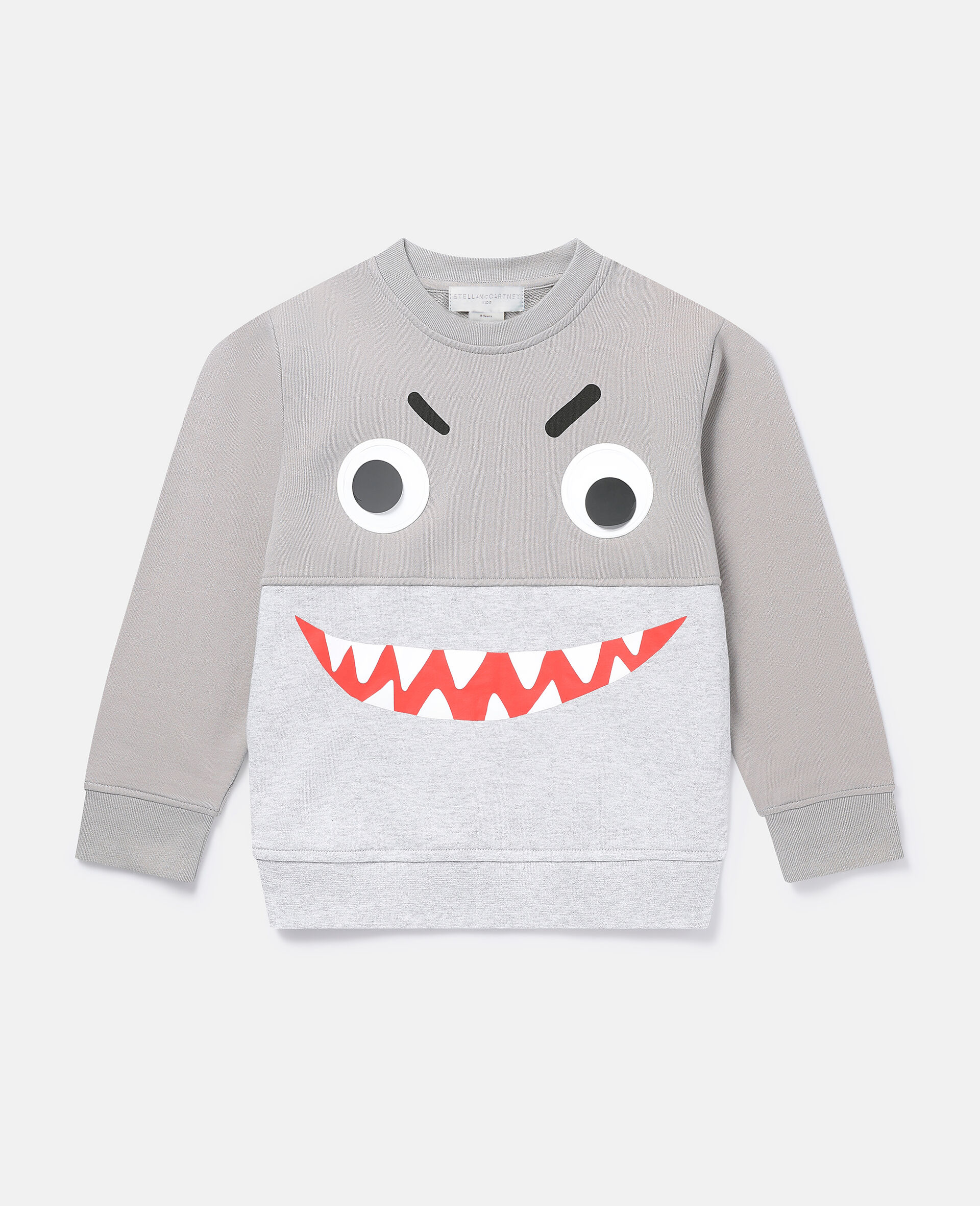 Shark Face Colourblock Sweatshirt-Grey-large image number 0