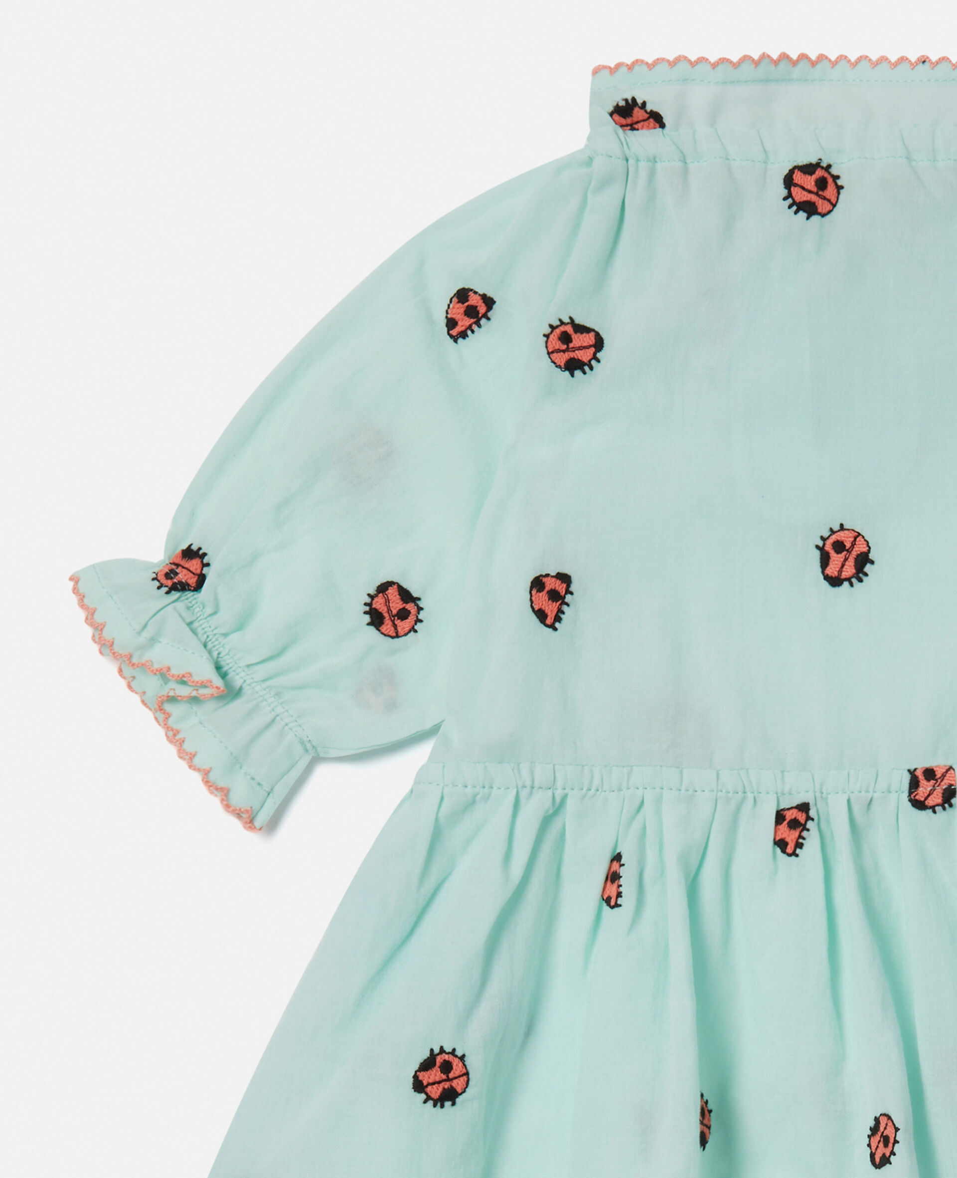 Ladybird Short Scalloped Sleeve Dress-Green-large image number 1