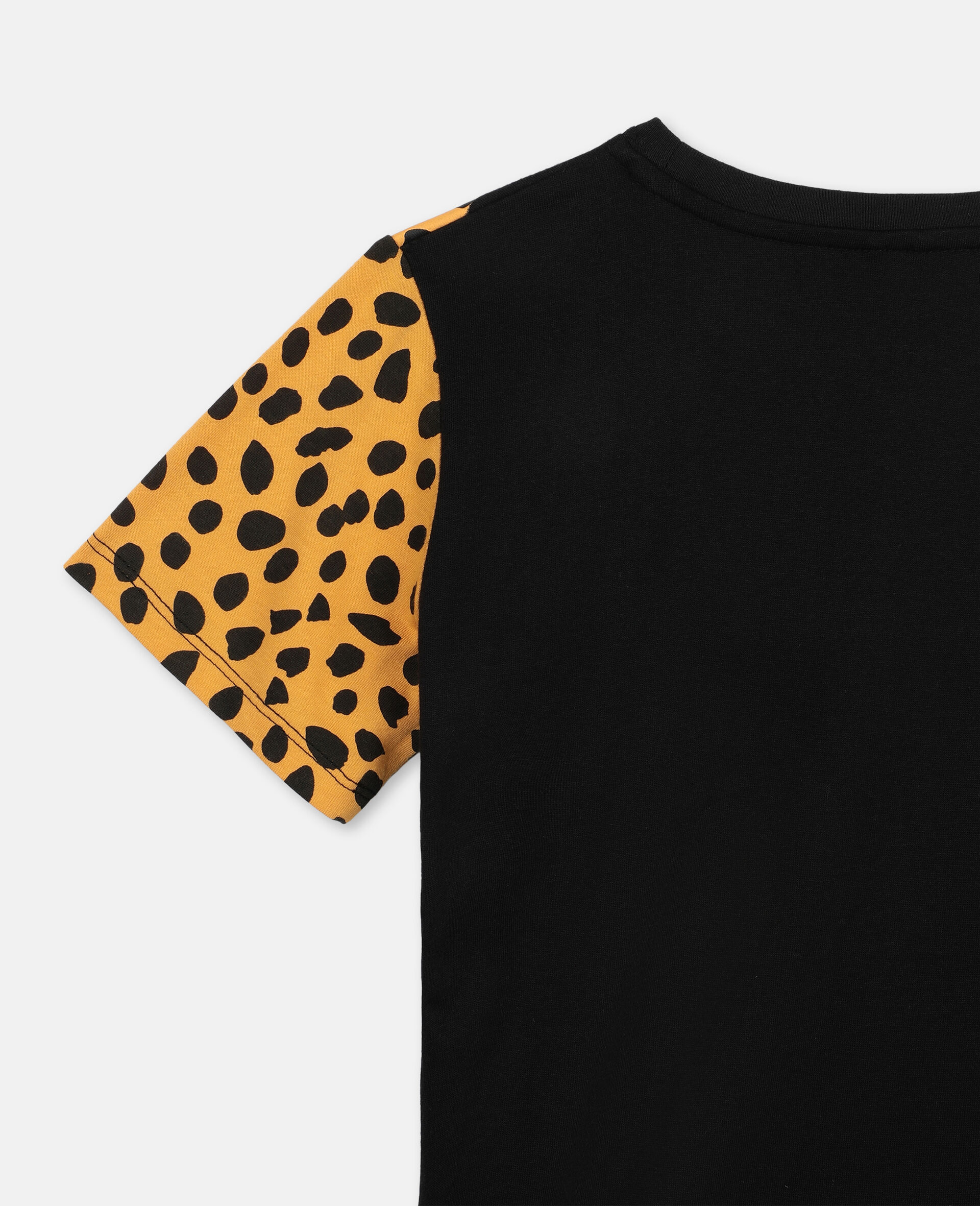 Cheetah Cotton T-shirt-Black-large image number 2
