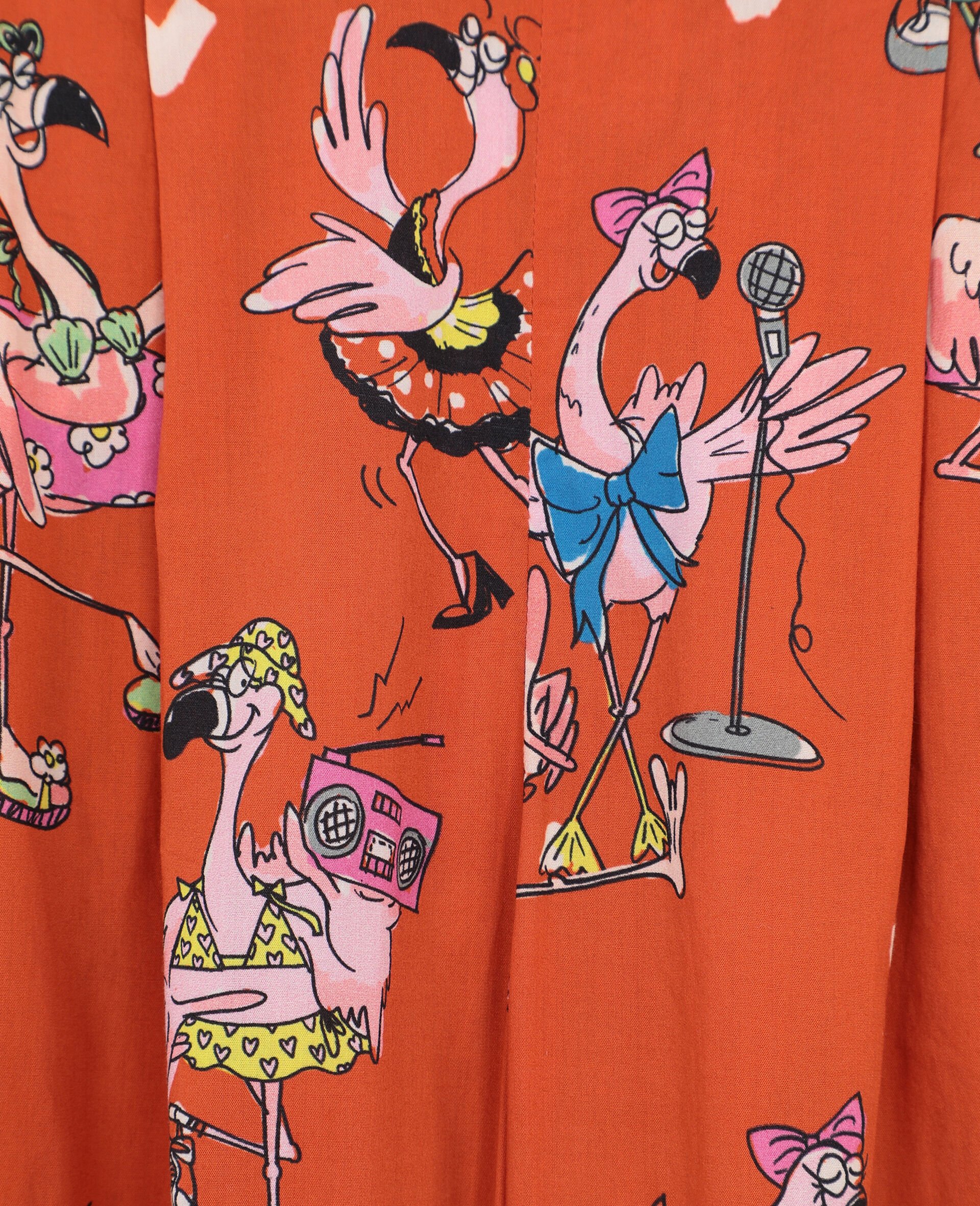 Party-Baumwollhose mit Flamingos-Rot-large image number 2