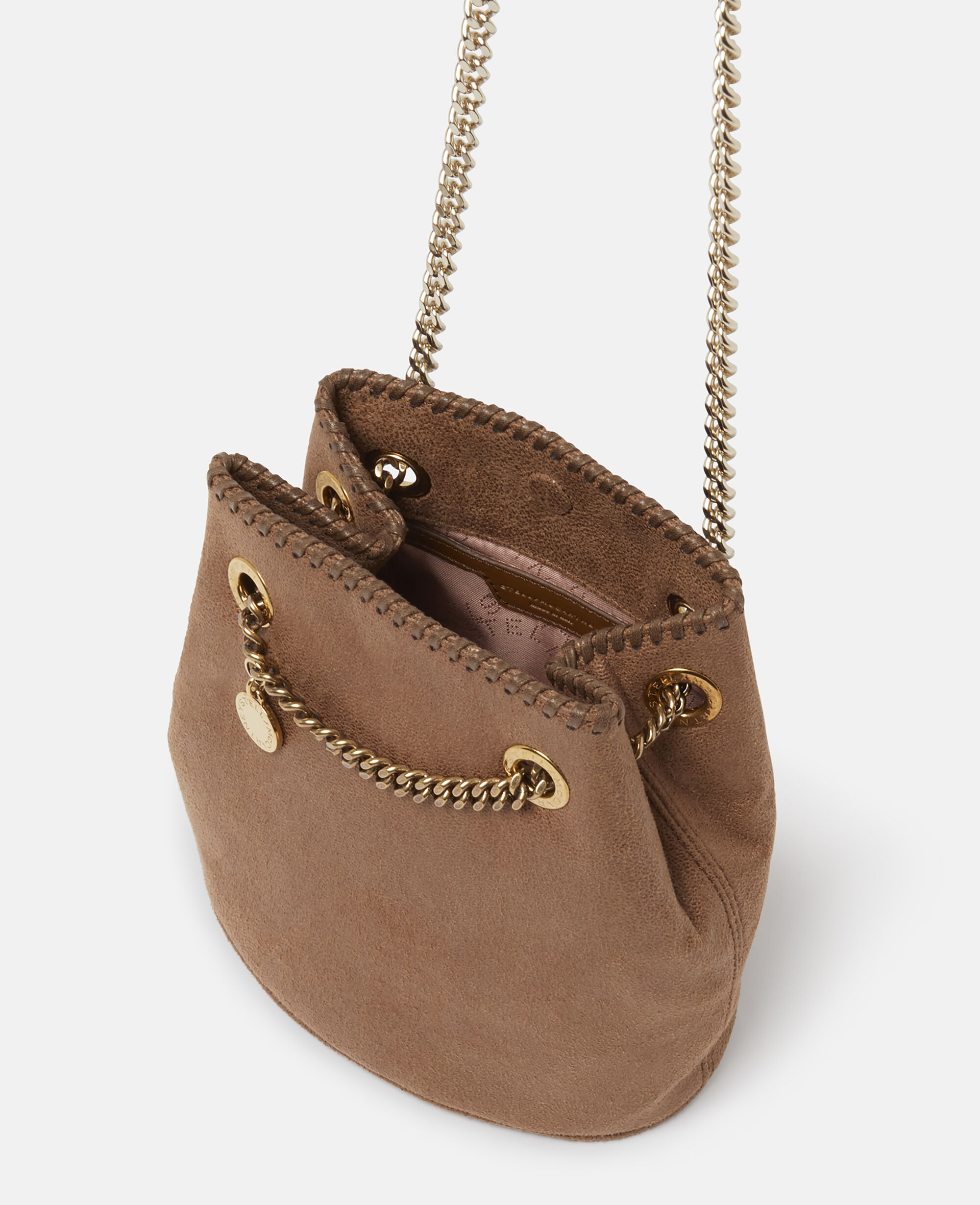 Women Pecan brown Falabella Bucket Bag | Stella McCartney US