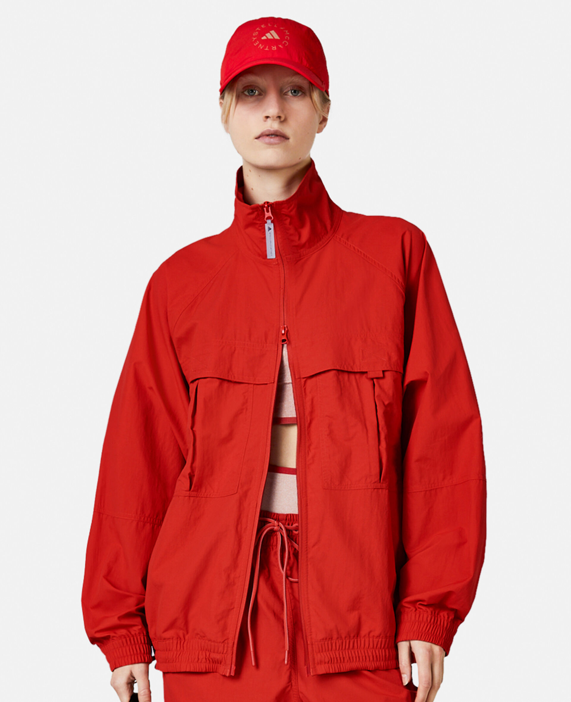 TrueCasuals Woven Track Jacket-Red-large image number 3