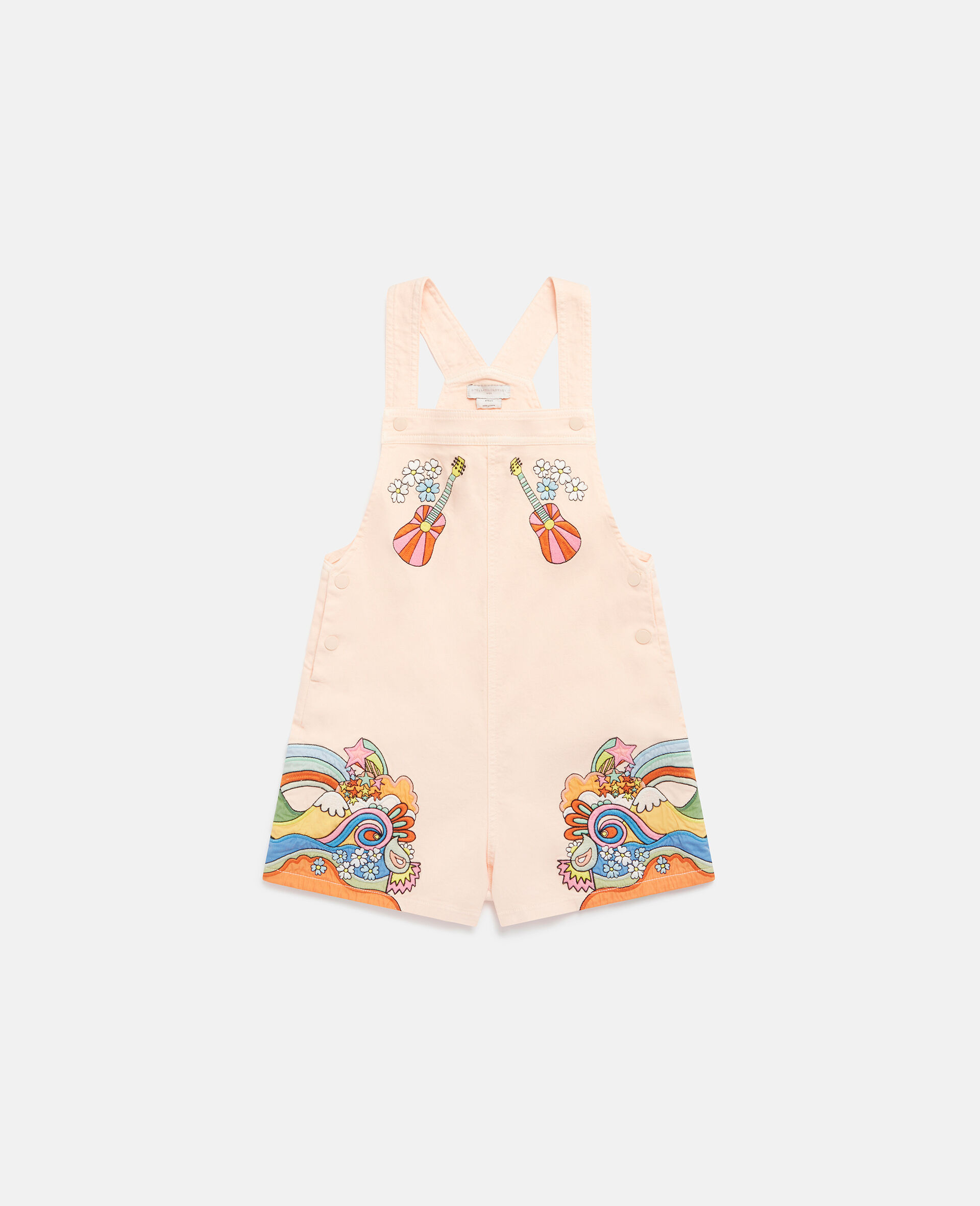 'Love to Dream' Print Dungarees-Pink-large image number 0