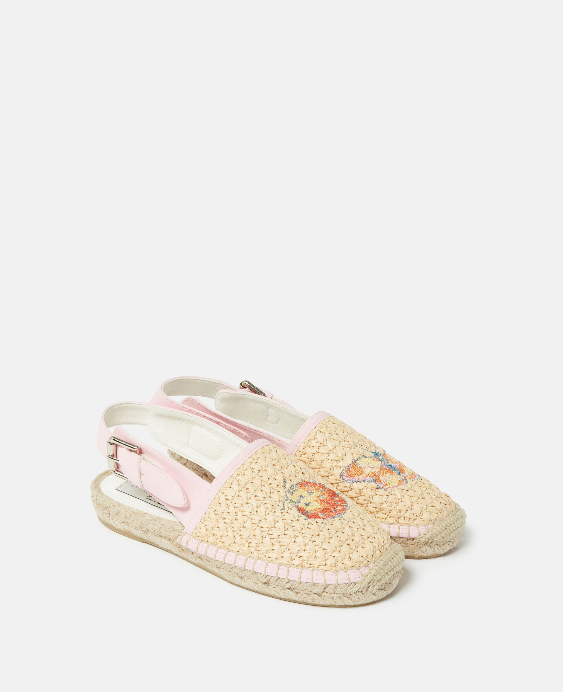 Flower Embroidered Espadrilles-Beige-large image number 1