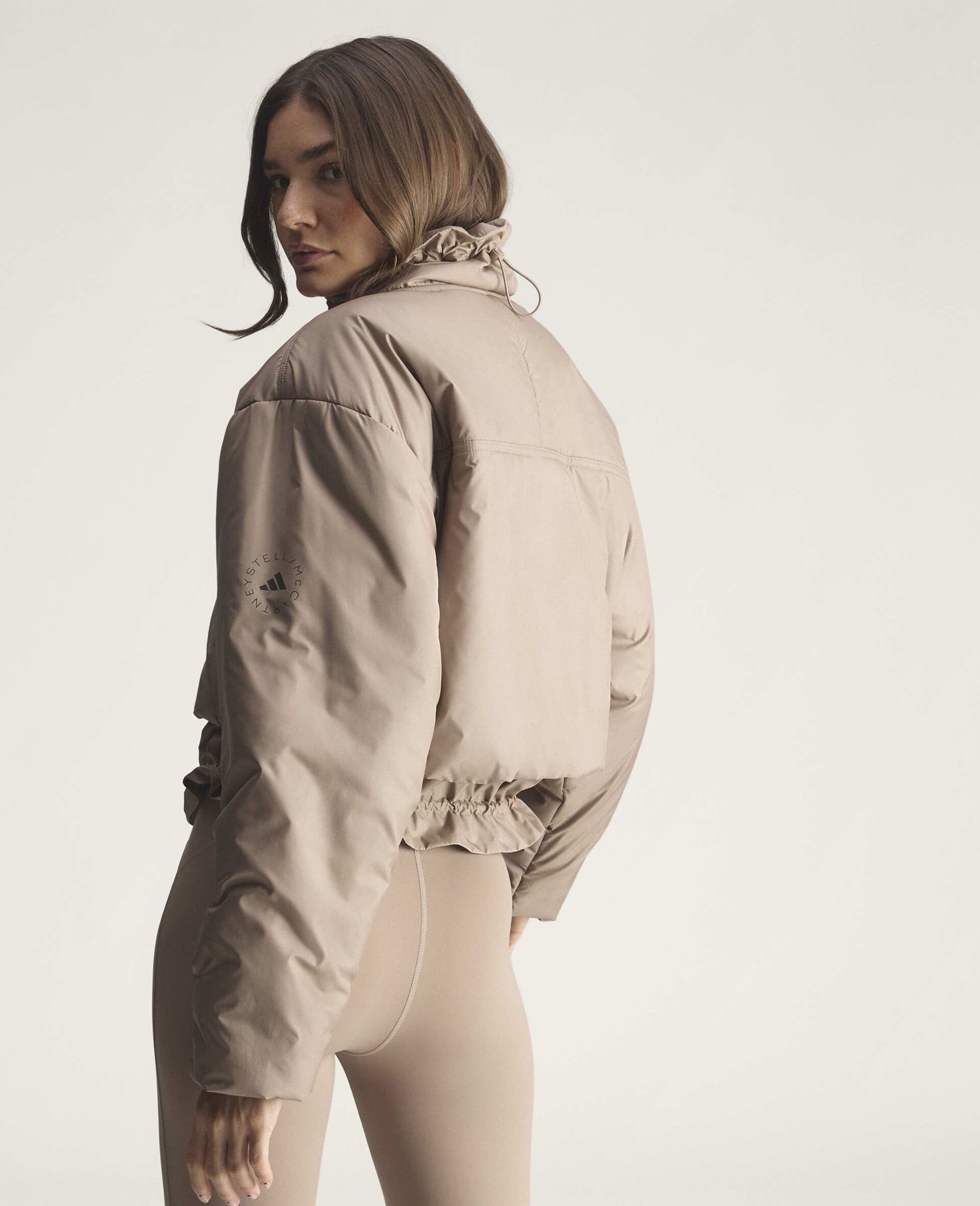 Padded Liner Jacket-Brown-large image number 3