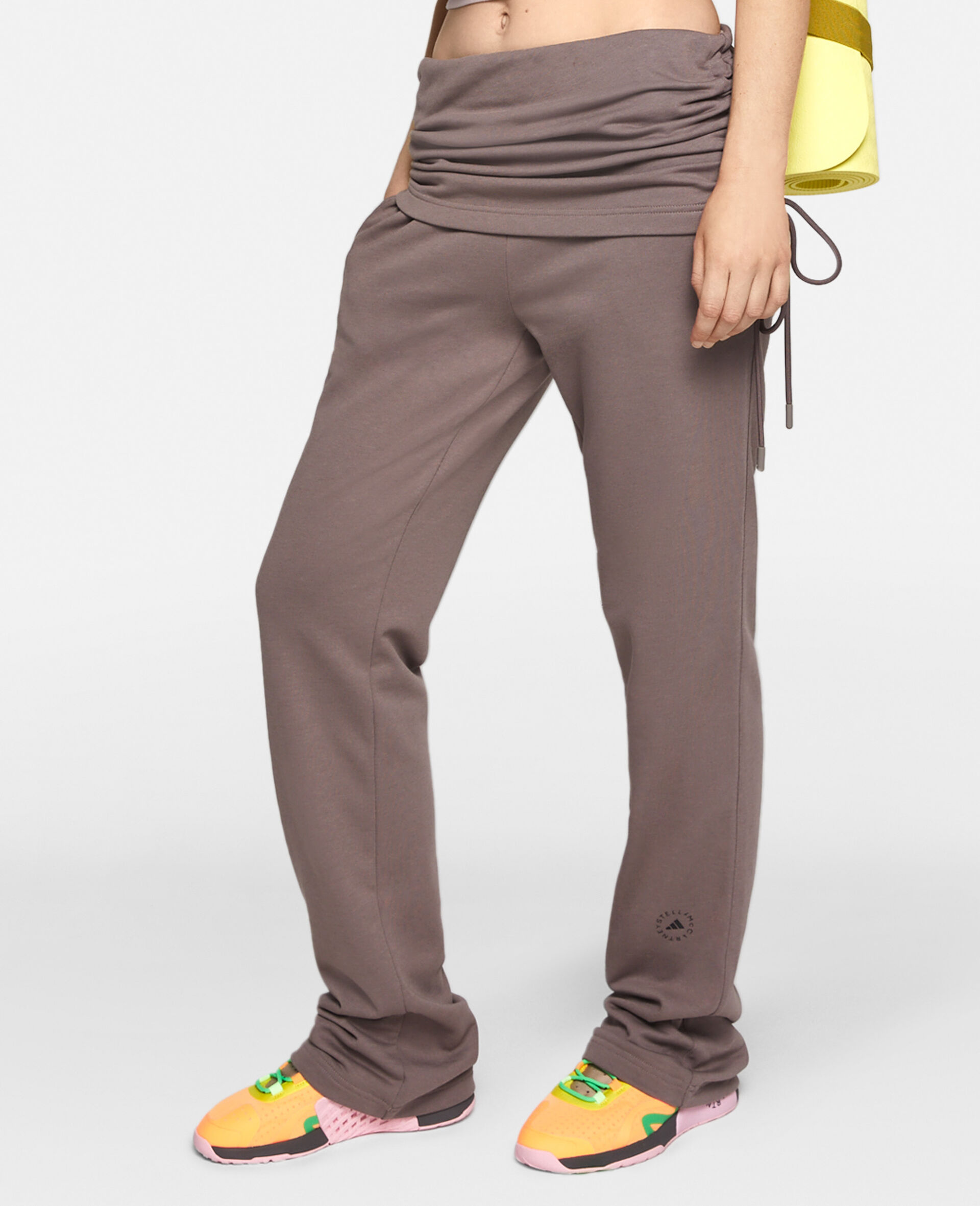 TrueCasuals Rolltop Trousers-Brown-large image number 3