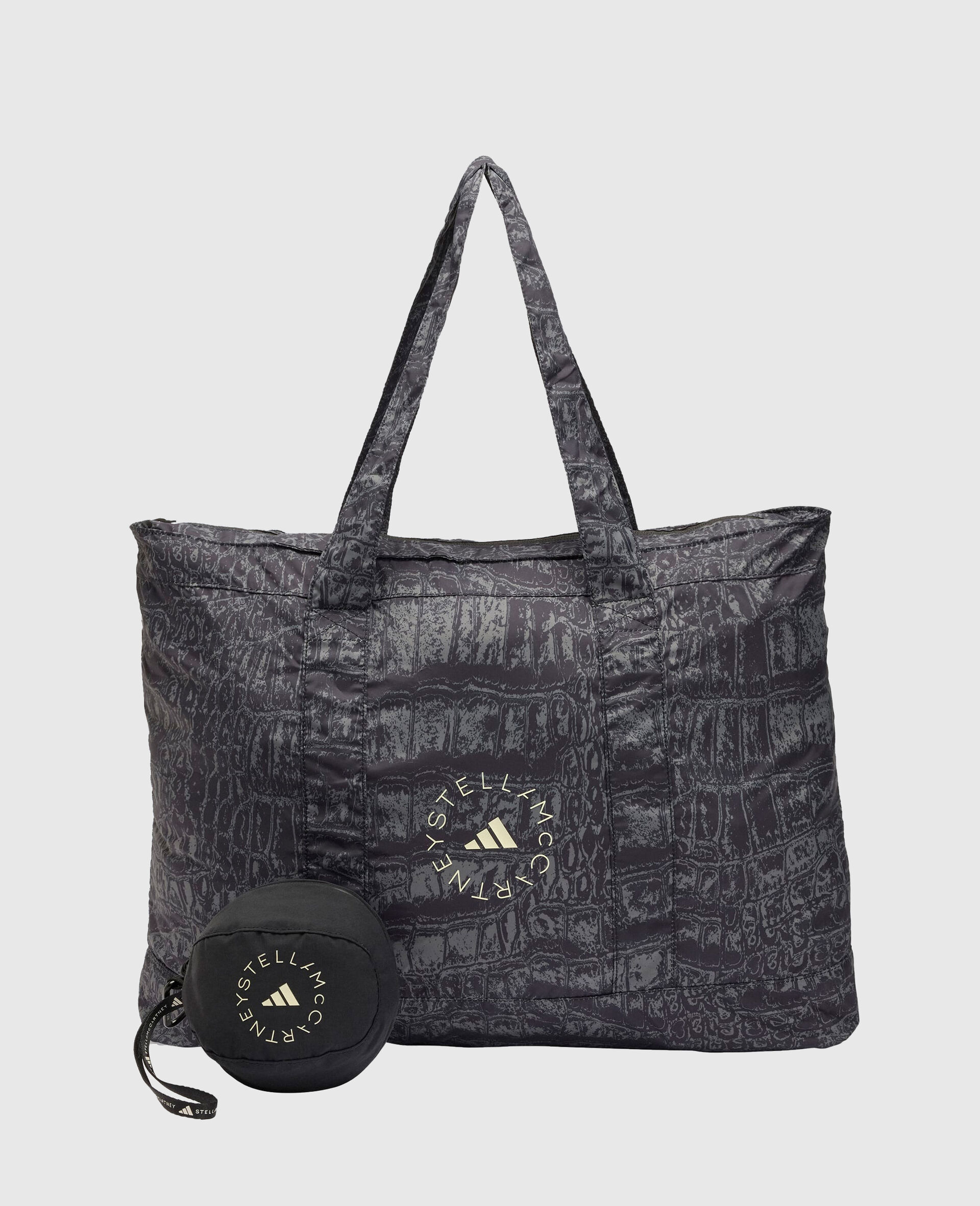 Logo Graphic Print Packable Tote-Black-large image number 0