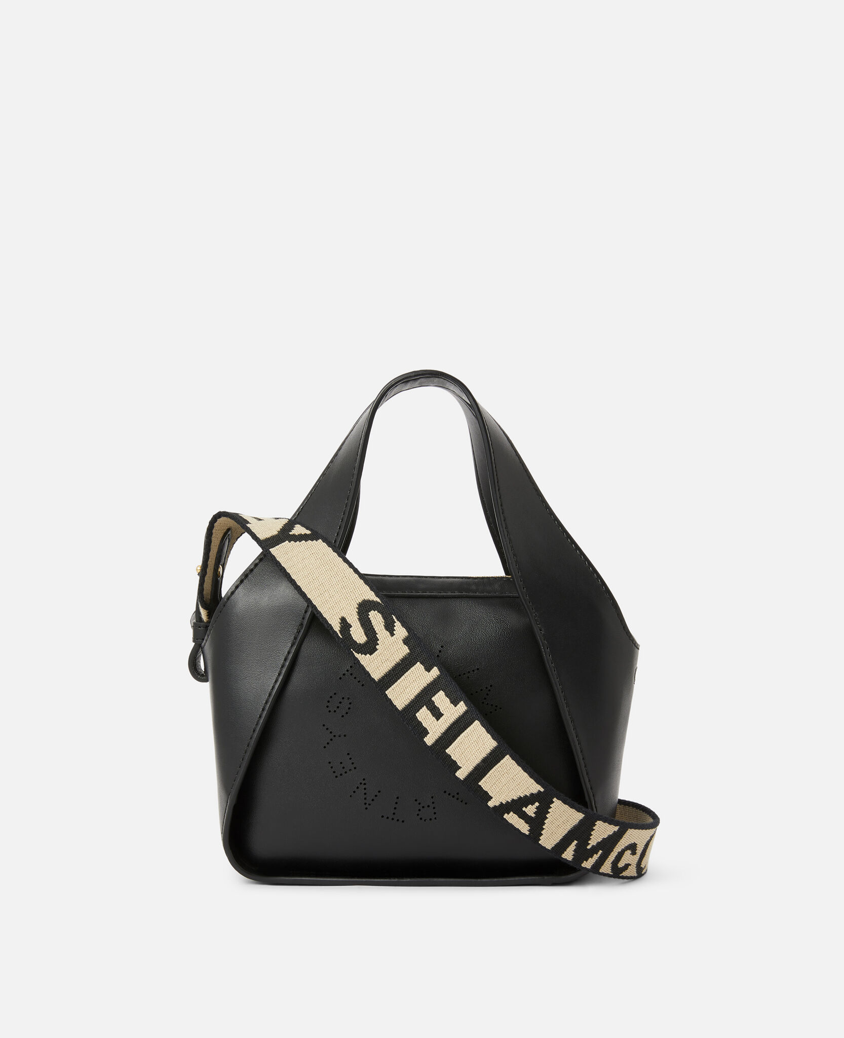 Women Black Mini Stella Logo Crossbody Bag | Stella McCartney US