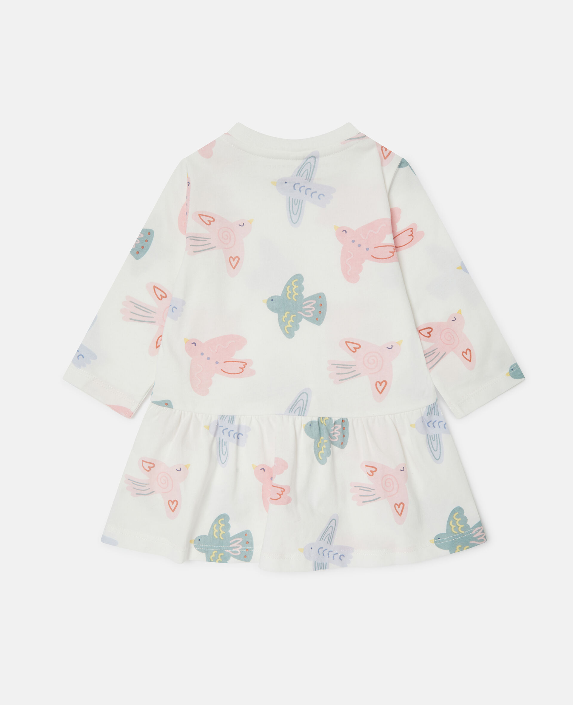 Robe a manches longues avec imprime colombes-Blanc-large image number 2