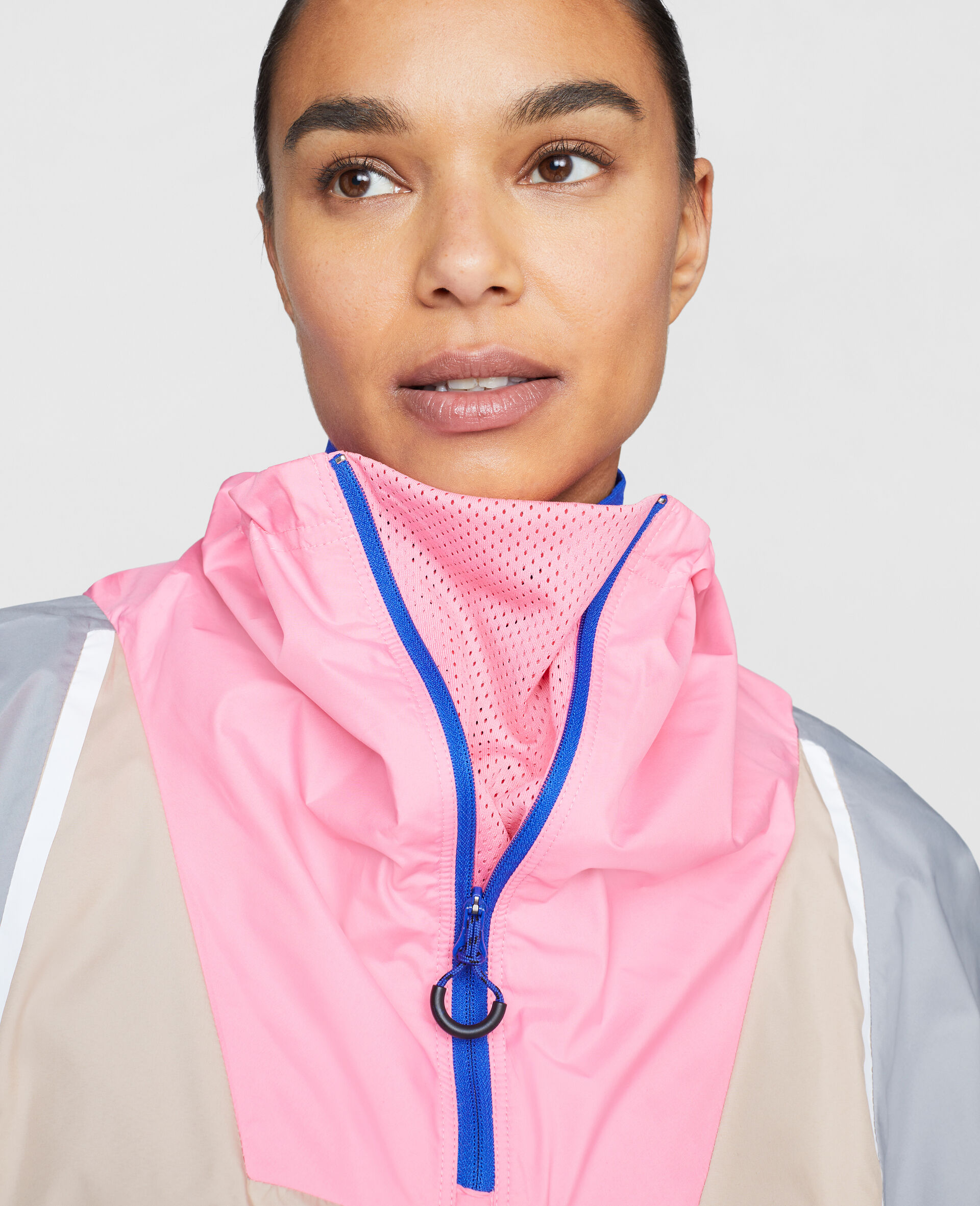 Sportswear Half Zip Jacket-Pink-large image number 2