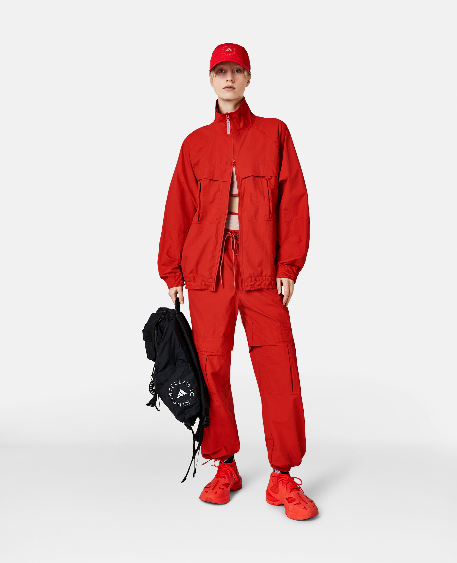 TrueCasuals Woven Track Jacket-Red-large image number 1