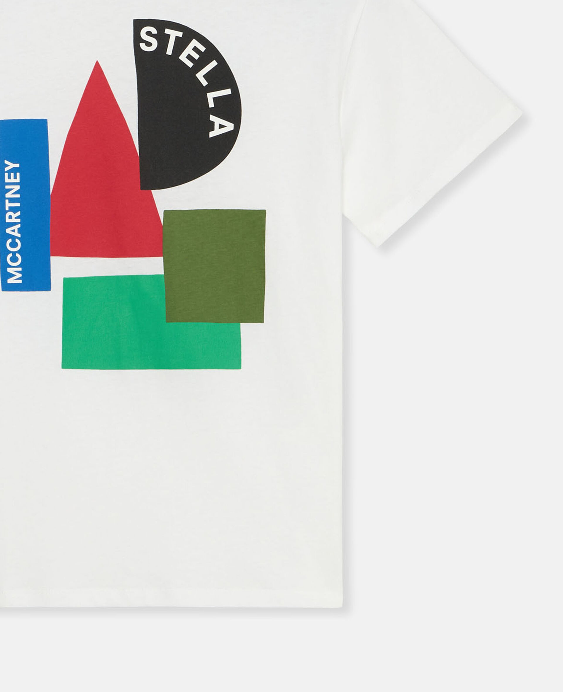 T-Shirt mit geometrischen Formen-Weiß-large image number 2