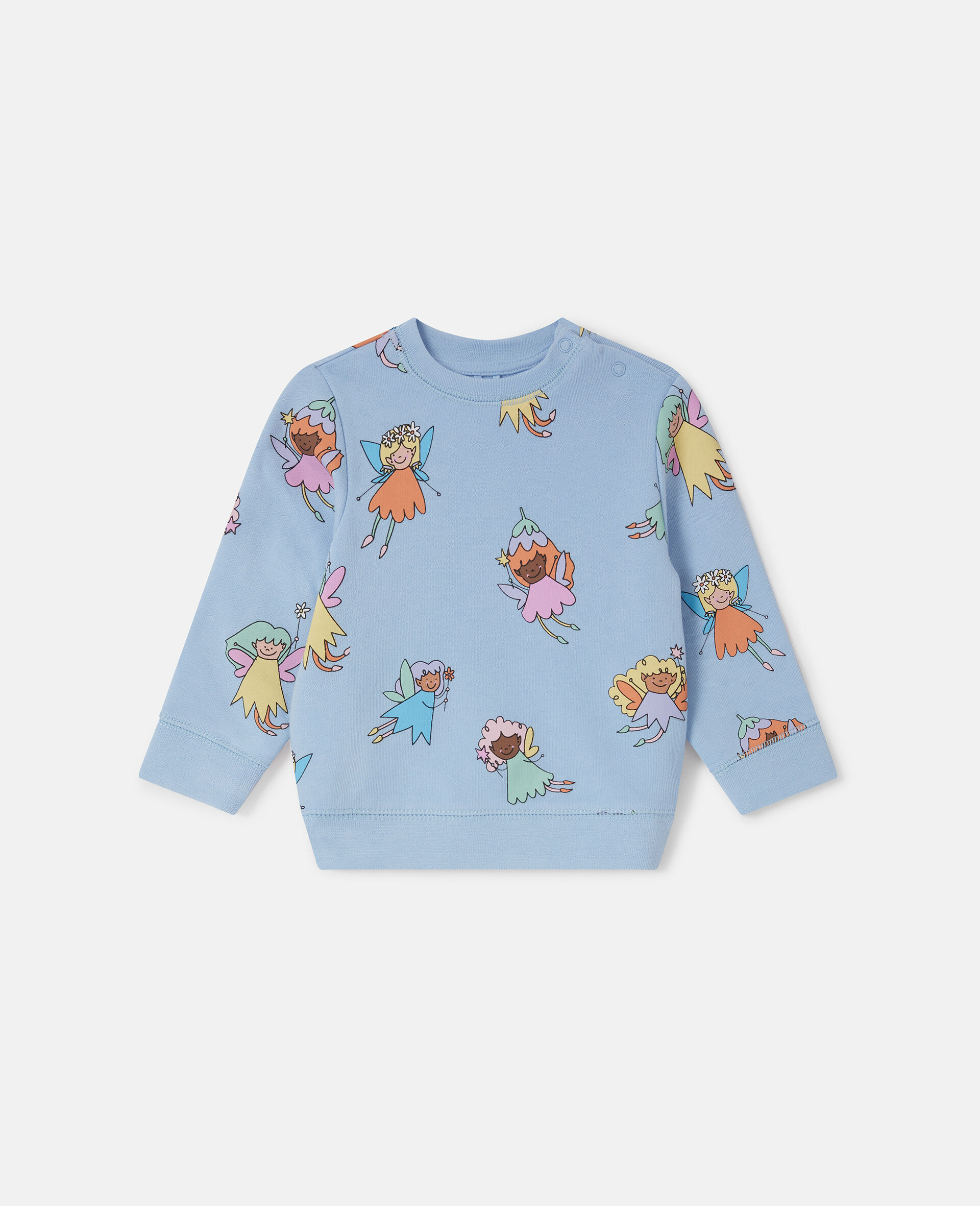 Fairies Print Crewneck Sweatshirt-Blue-large image number 0