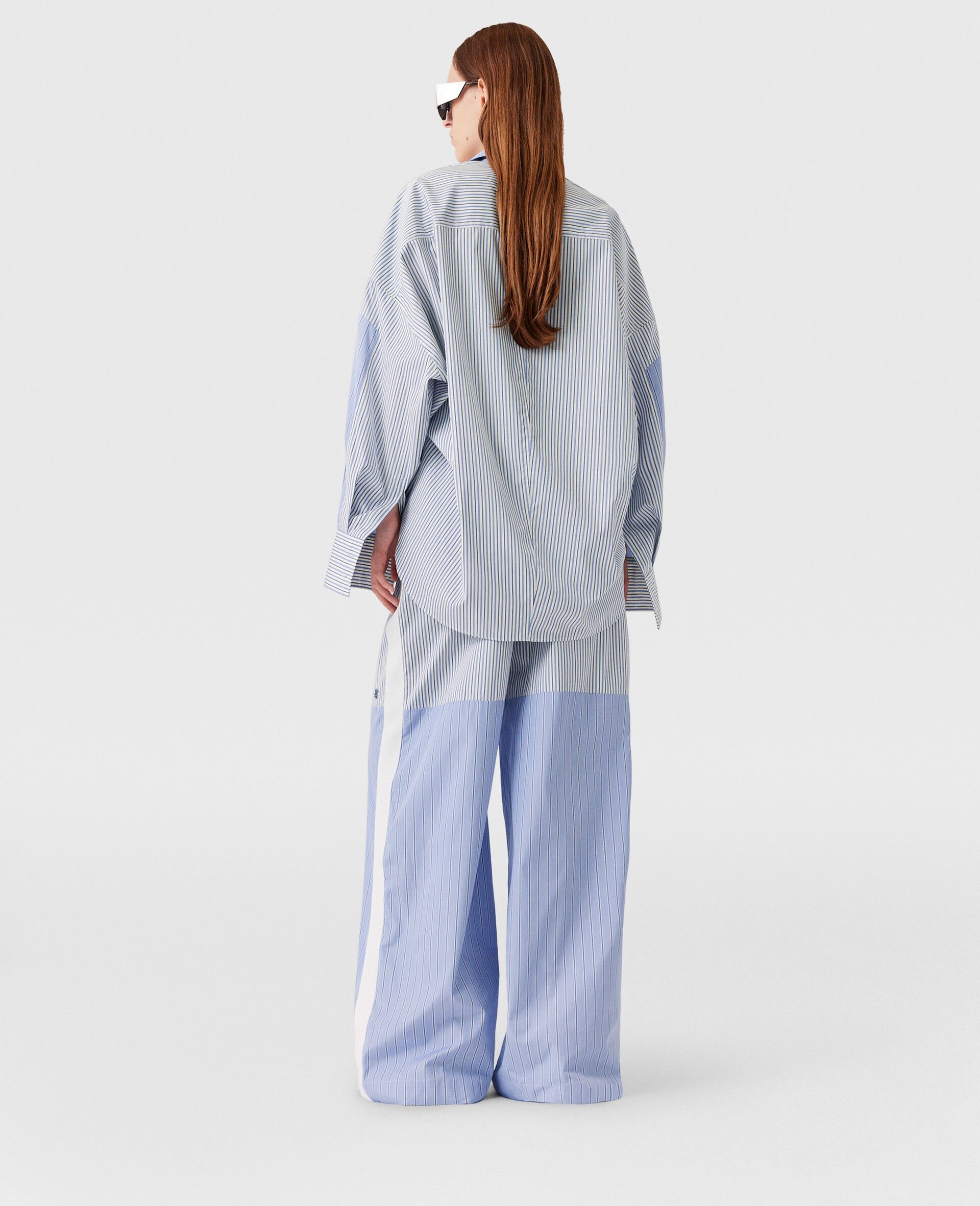 条纹男友长裤-蓝色-large image number 2