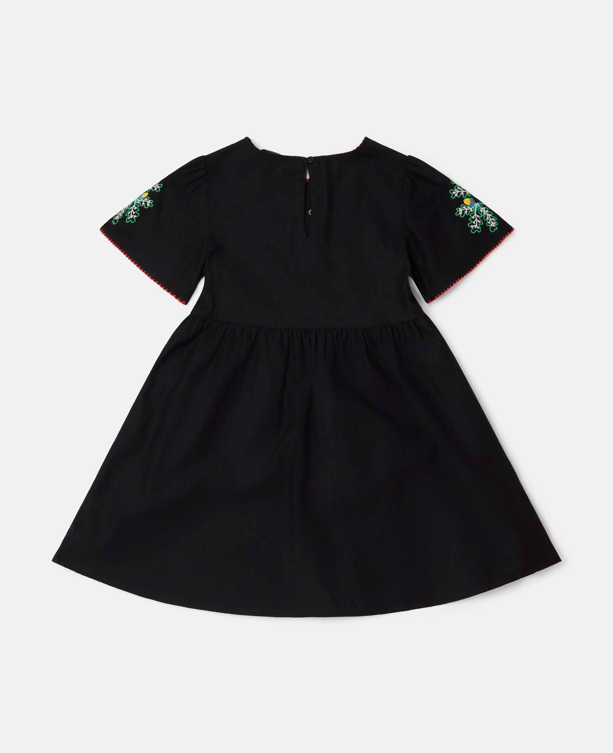 Stella McCartney Kids Rainbow Arch embroidered-motif cape - Black