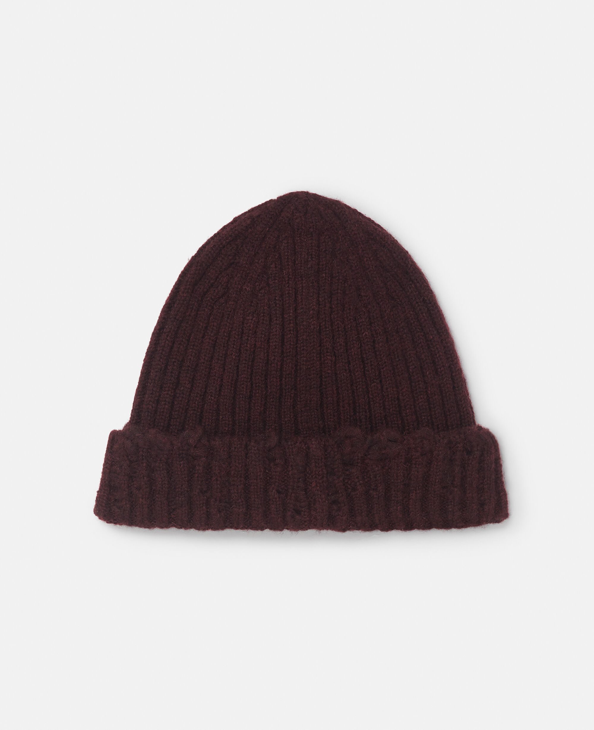 Women Chocolate brown Distressed Ribbed Knit Beanie | Stella