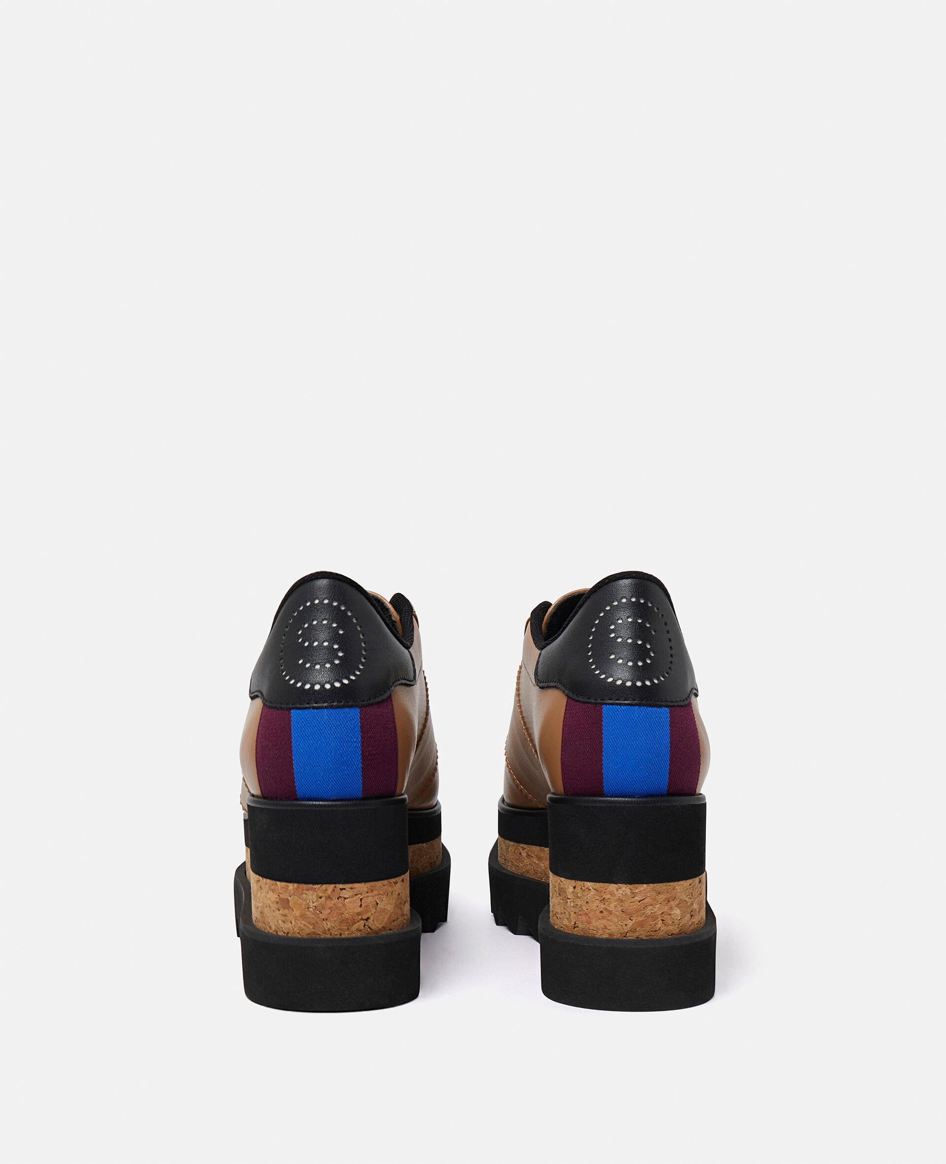 Sneak-Elyse Platform Trainers-Brown-large image number 2