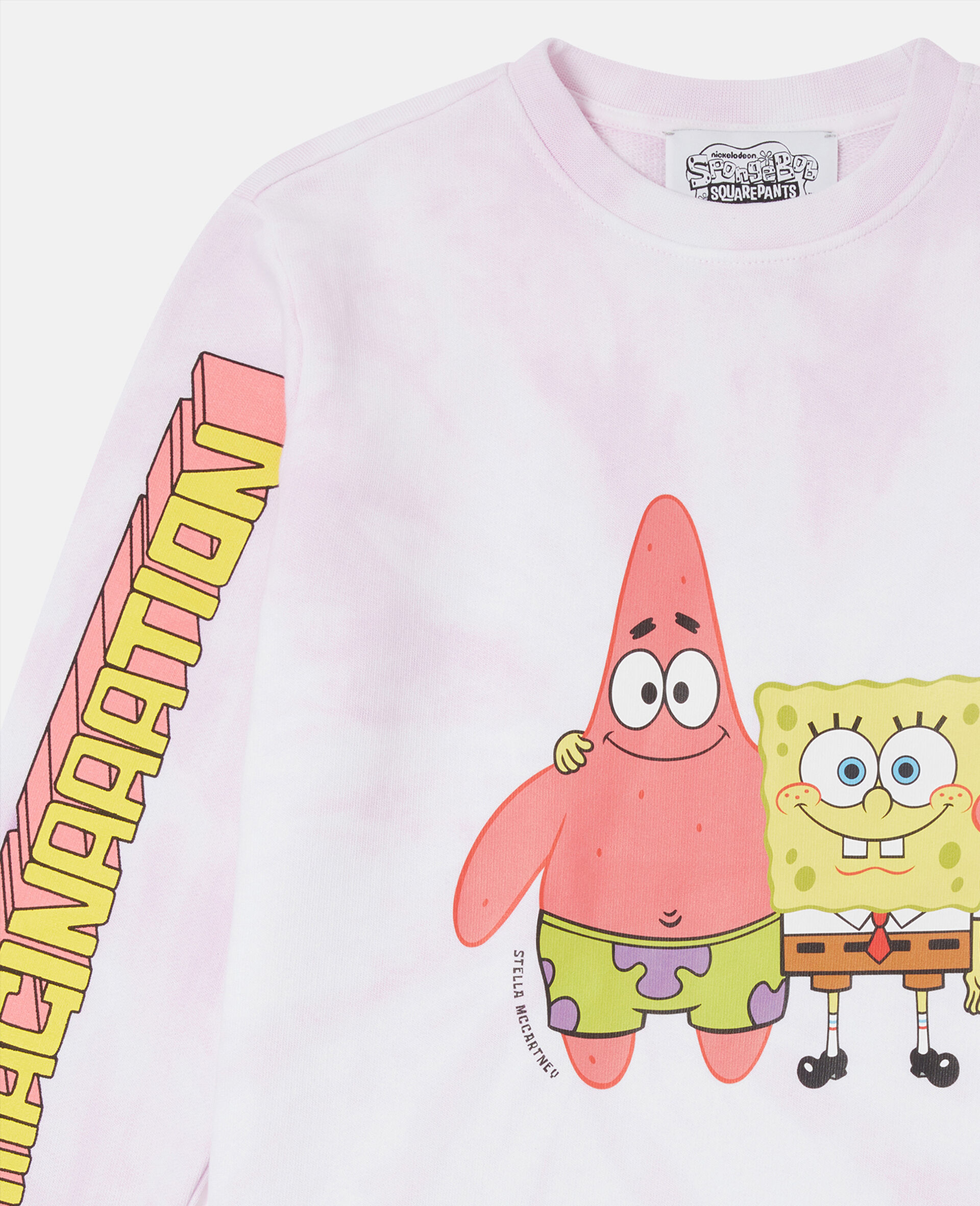 SpongeBob Graphic Tie-Dye Sweatshirt-Pink-large SpongeBob Graphic Tie-Dye Sweatshirt-Pink-large image number 1