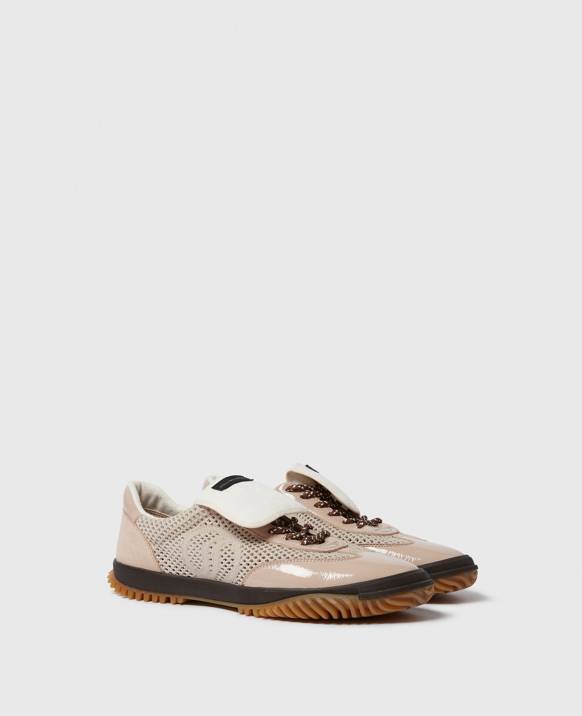 Baskets de sport avec empiecements en mesh S Wave -Beige-medium