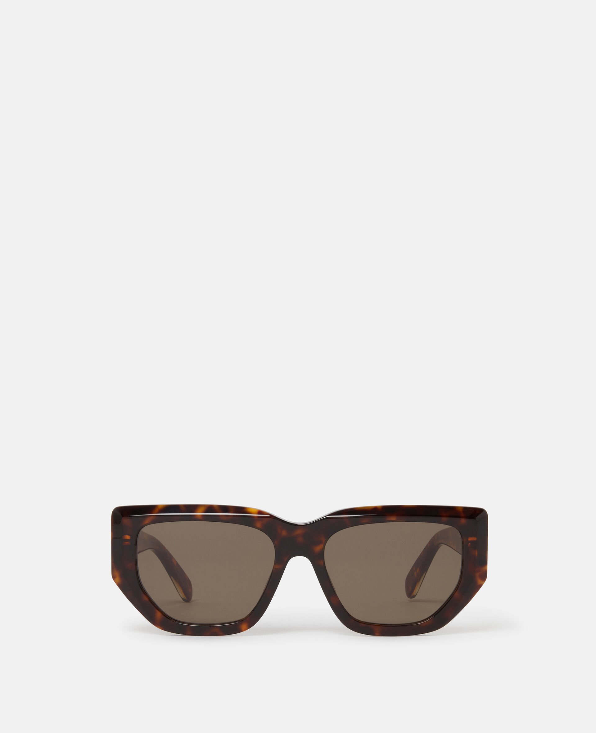 Logo Cat‐Eye Sunglasses-Brown-medium