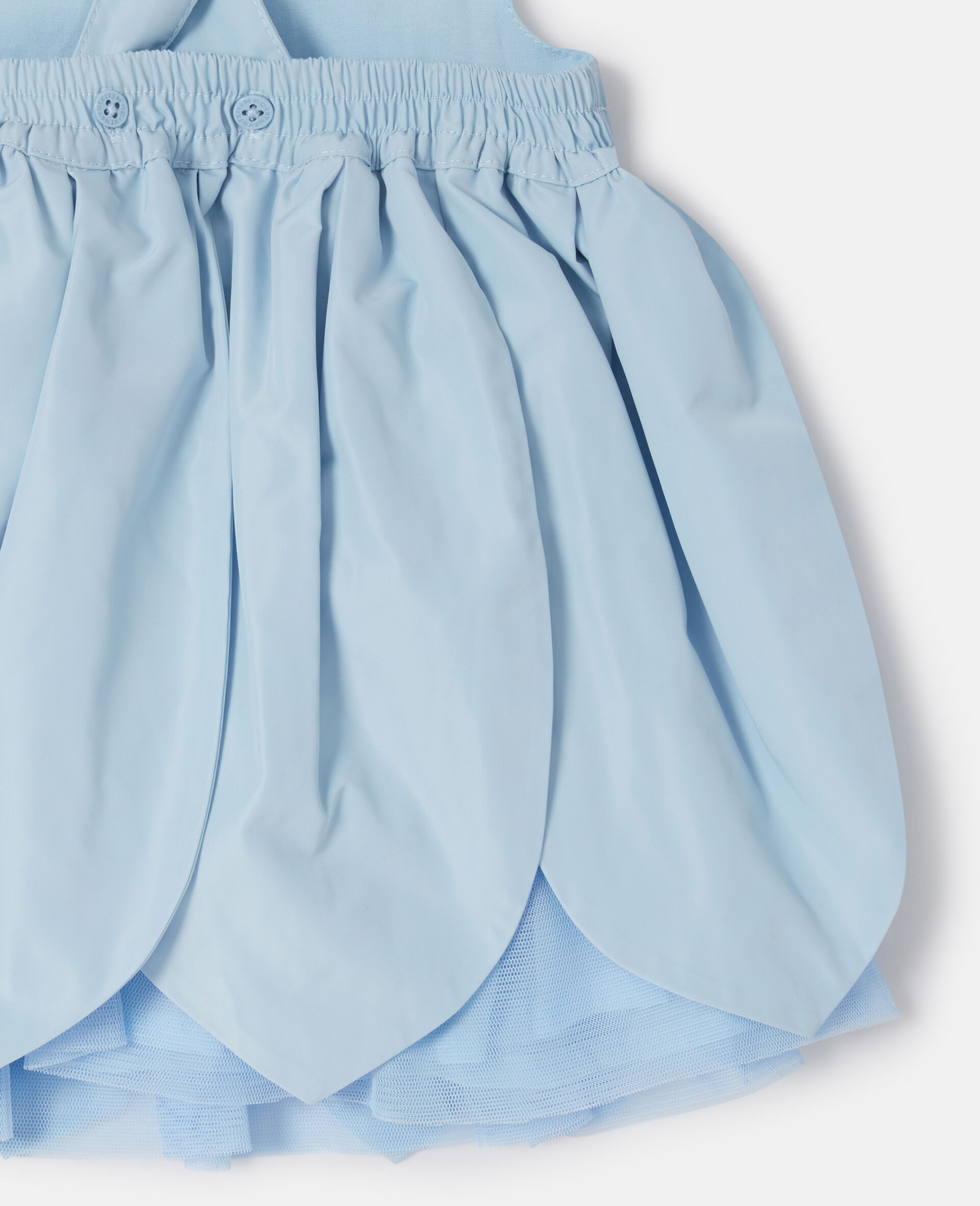 Petals Sleeveless Paneled Tulle Dress-Blue-large image number 3