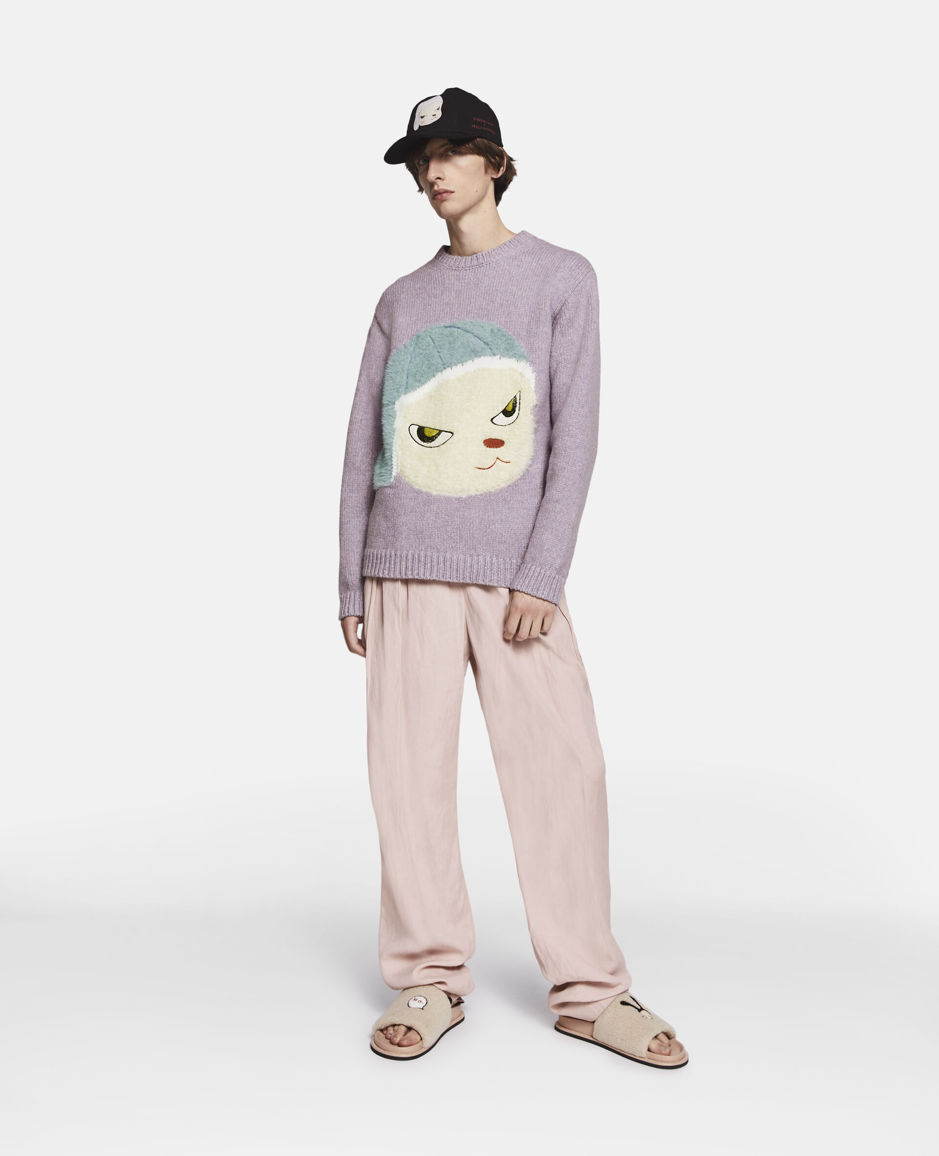 Mission Sheep嵌花针织套衫-Purple-large Mission Sheep嵌花针织套衫-Purple-large image number 3