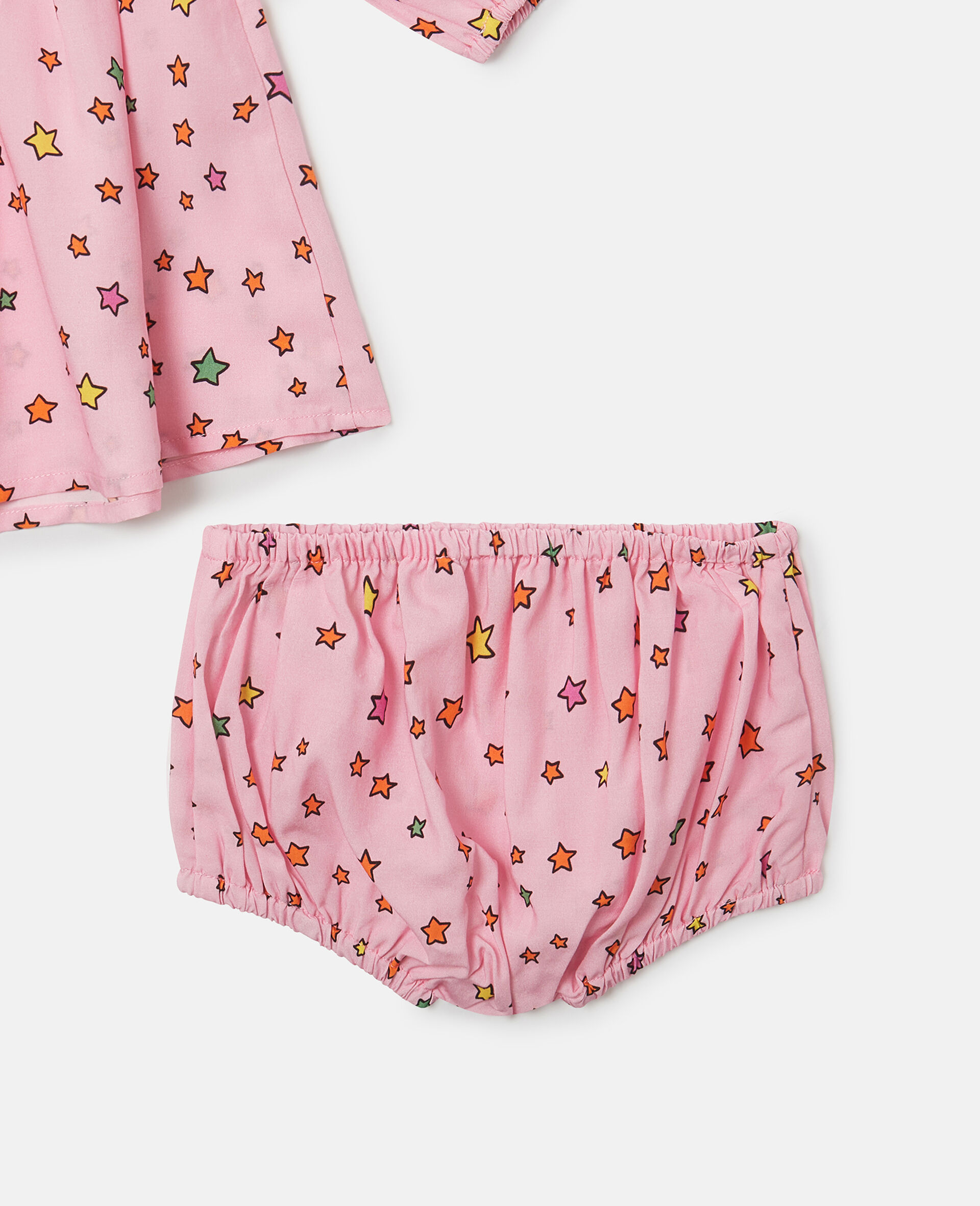 Robe a manches longues avec imprime etoile-Rose-large image number 3