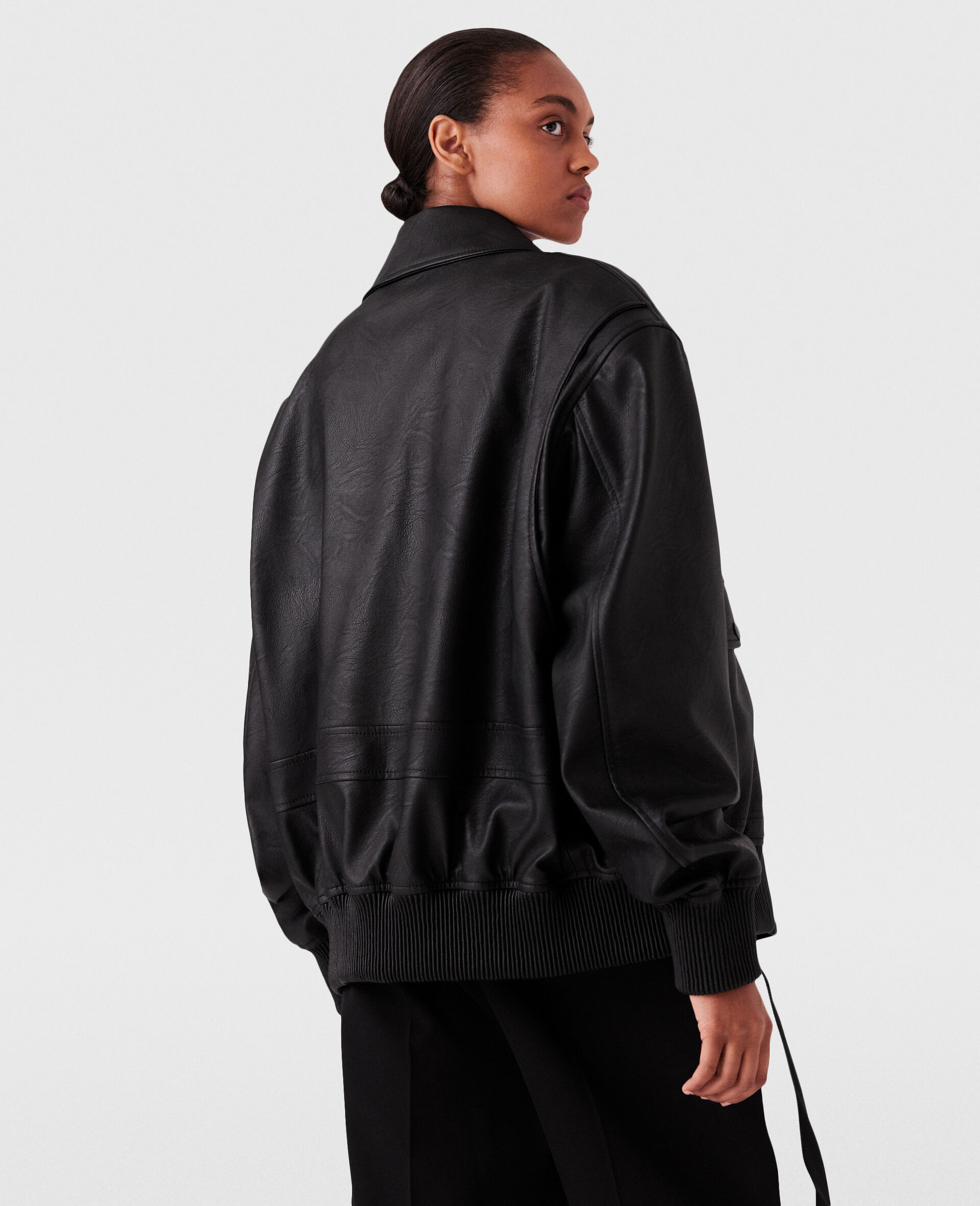 Bomber Oversize Vegano-Nero-large image number 3