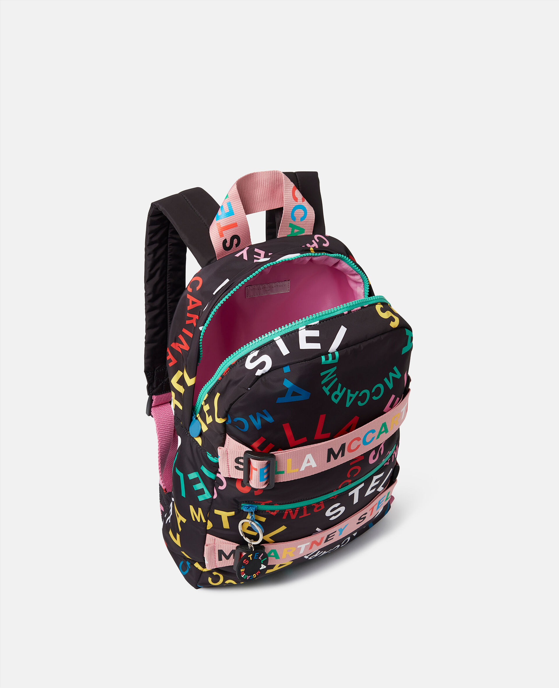 Patchwork Rucksack mit Logo Tape-Schwarz-large image number 3