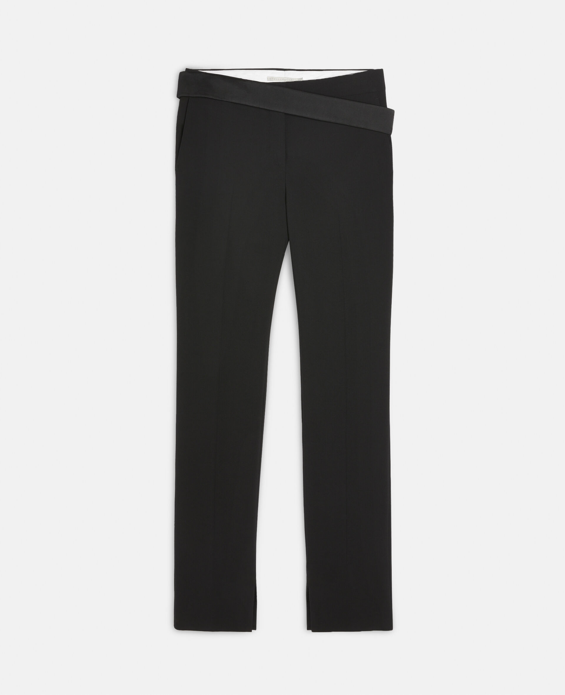 Twill Tailored Dinner Trousers-Black-large image number 0