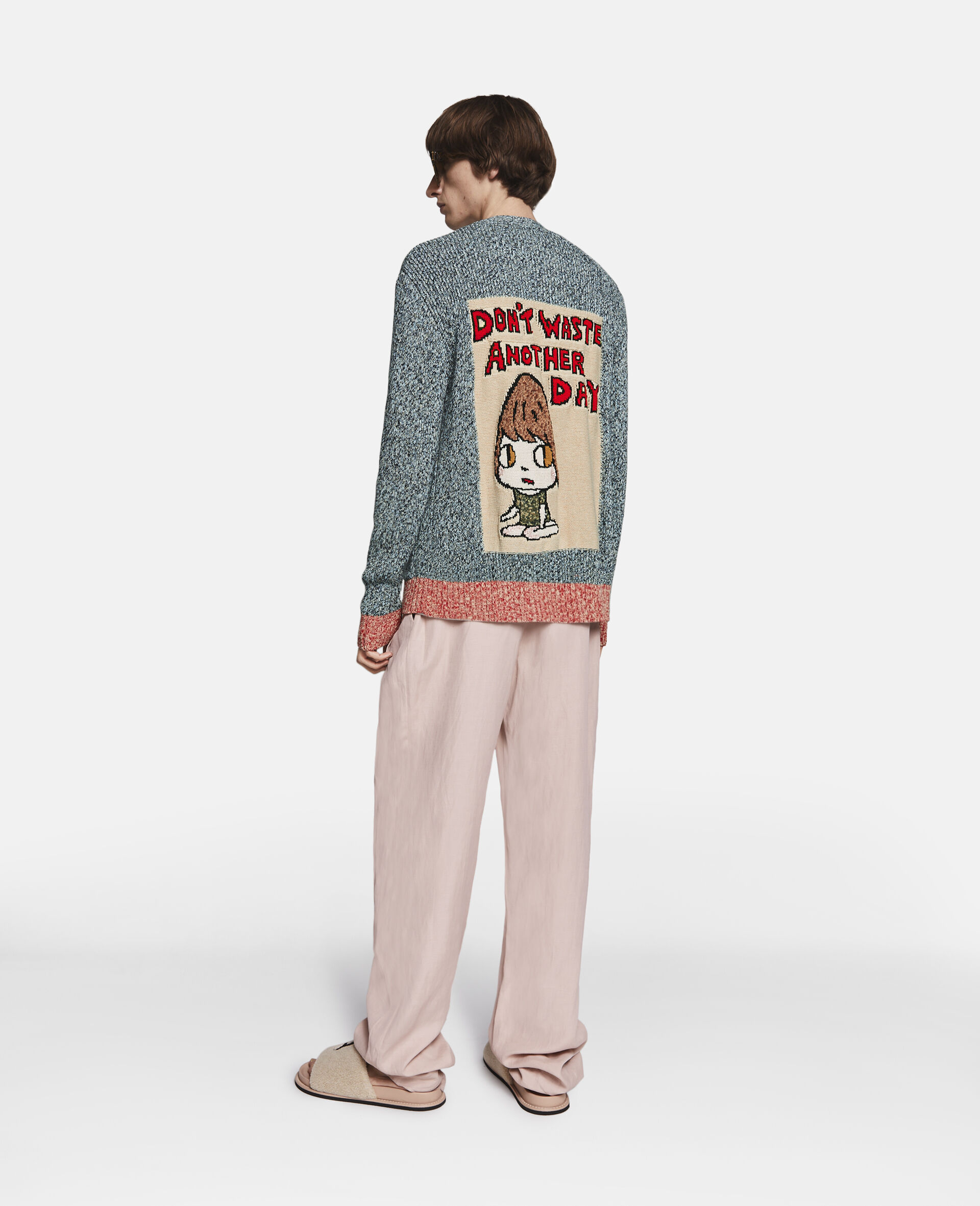 Don't Waste Another Day Cardigan-Blue-large image number 3