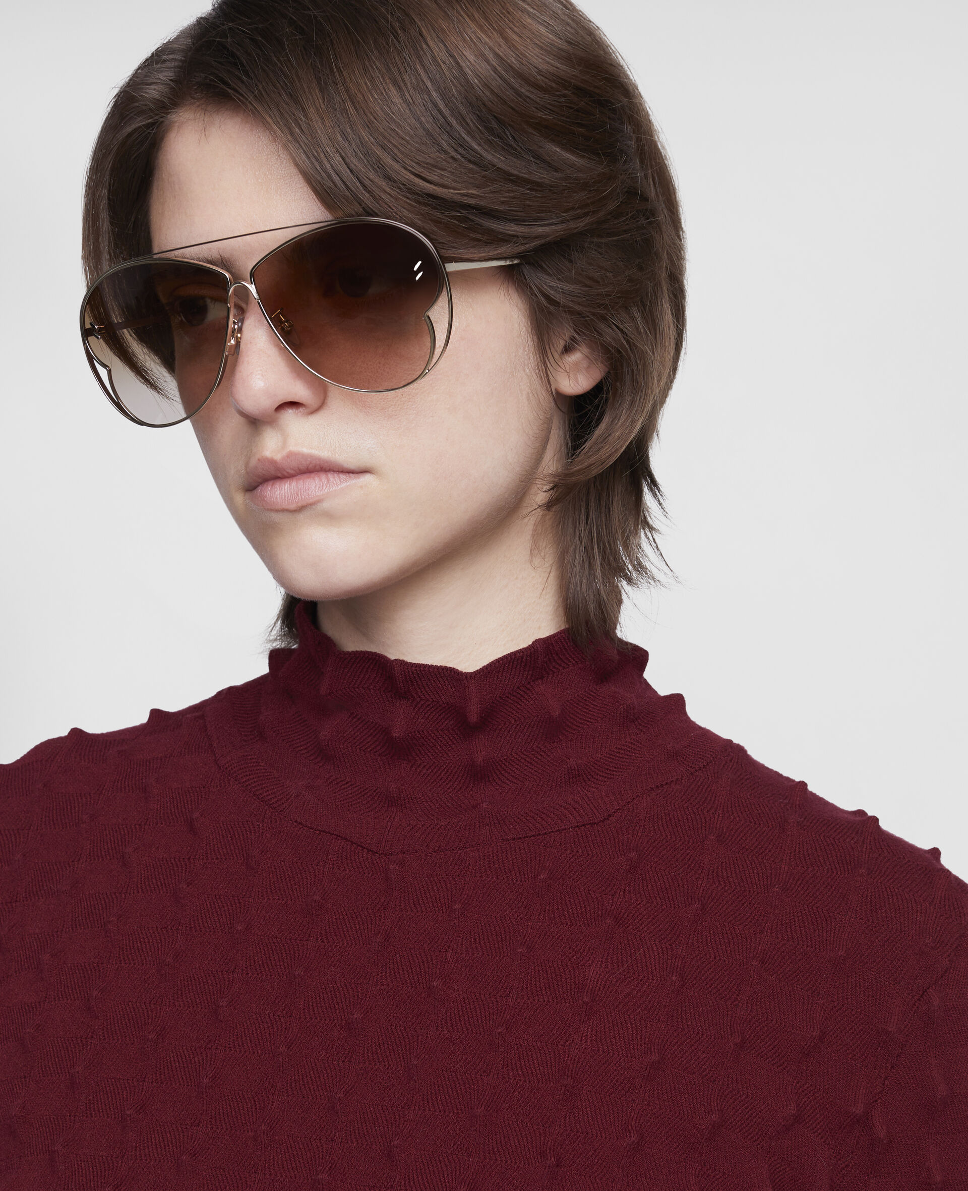 Lunettes de soleil papillon-Jaune-large Lunettes de soleil papillon-Jaune-large image number 2