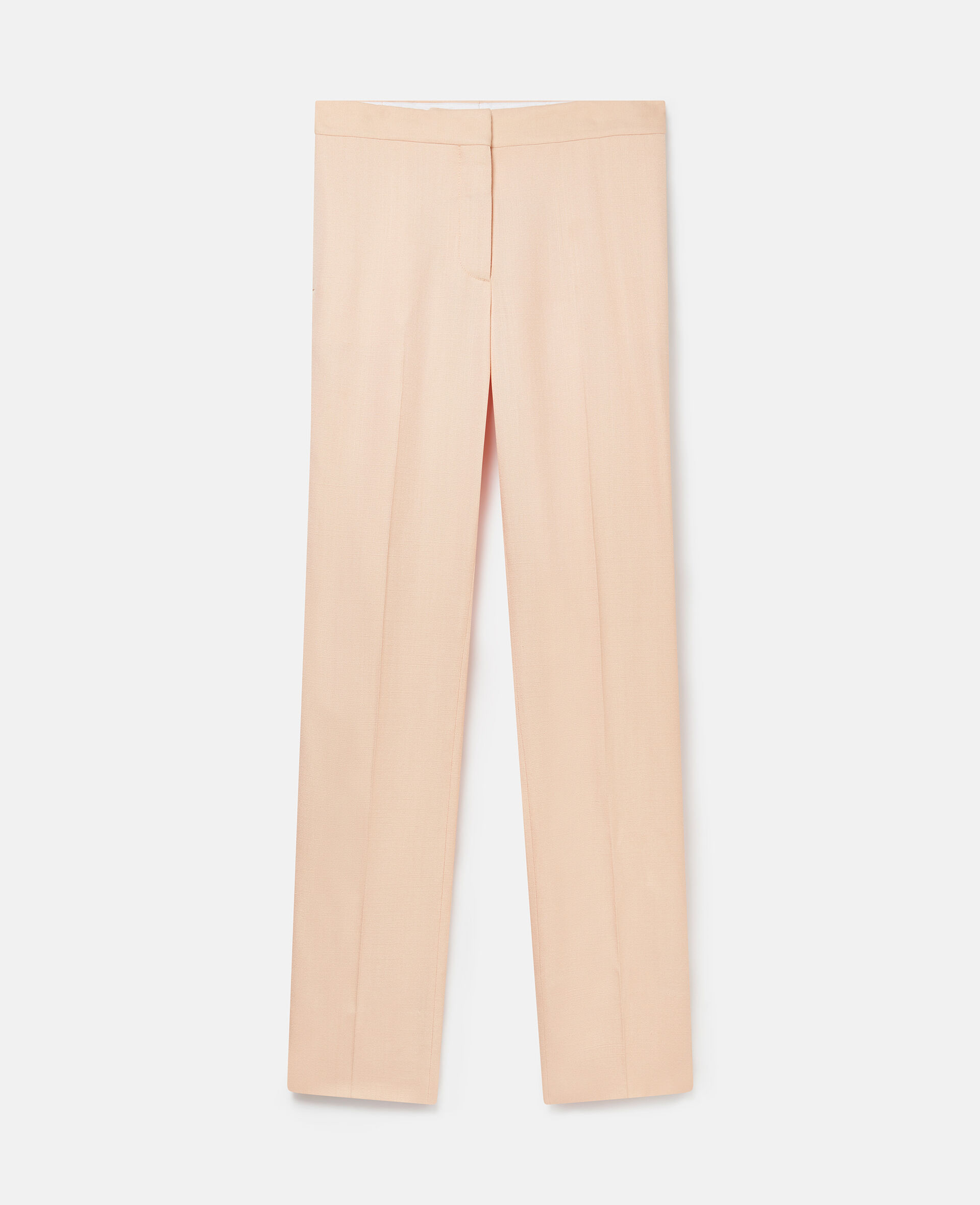 Mid-Rise Straight-Leg Trousers -Pink-medium
