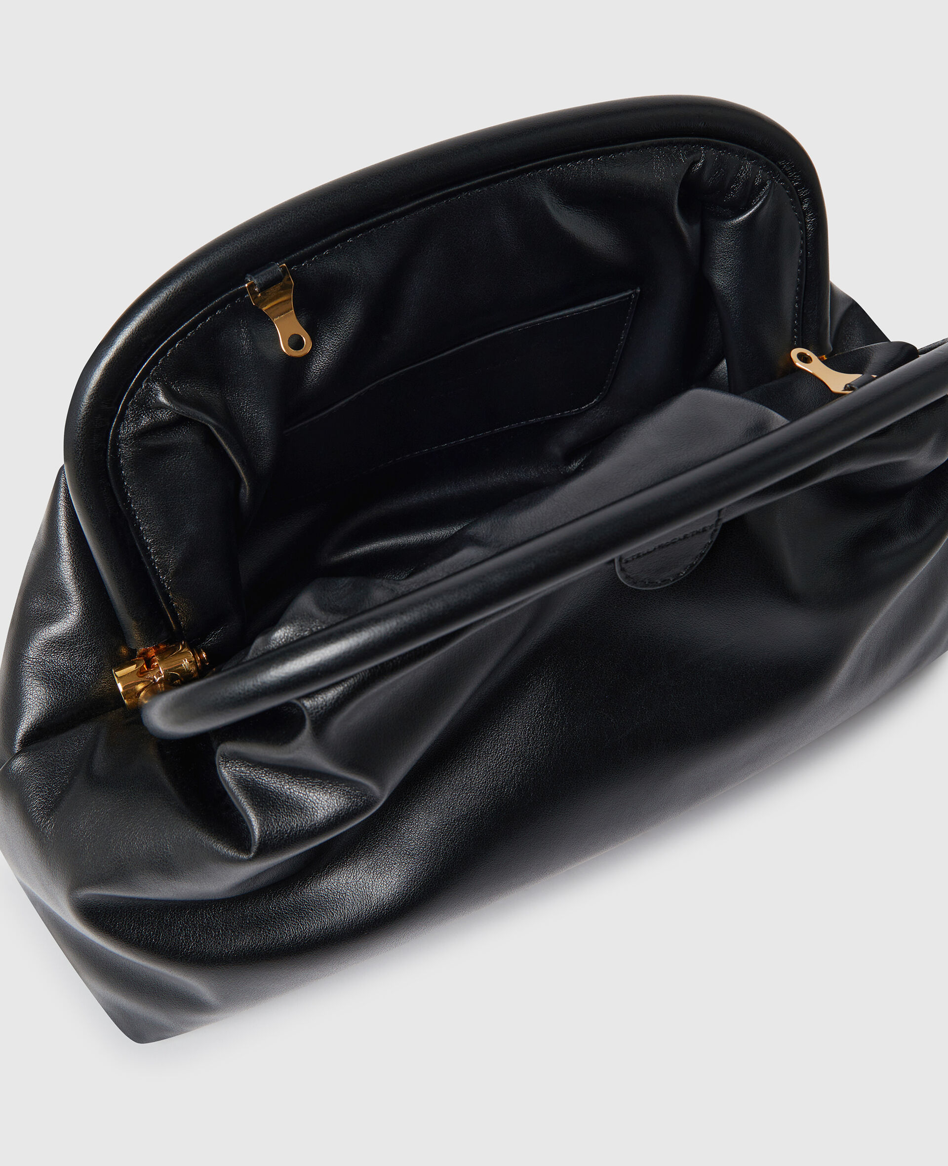 Falabella Padded Soft Clutch-Black-large image number 3