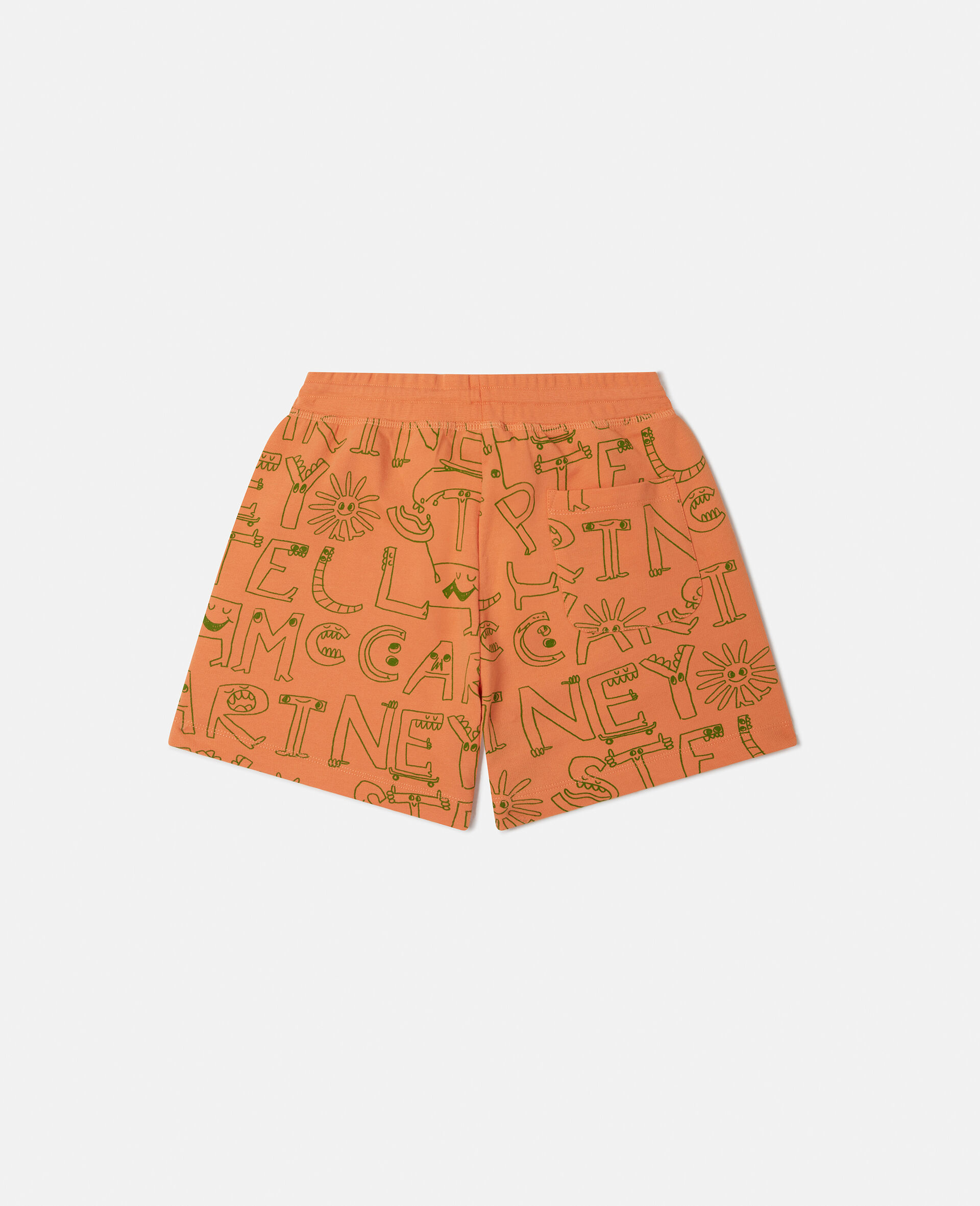 Short avec inscription marque imprimee-Orange-large image number 2