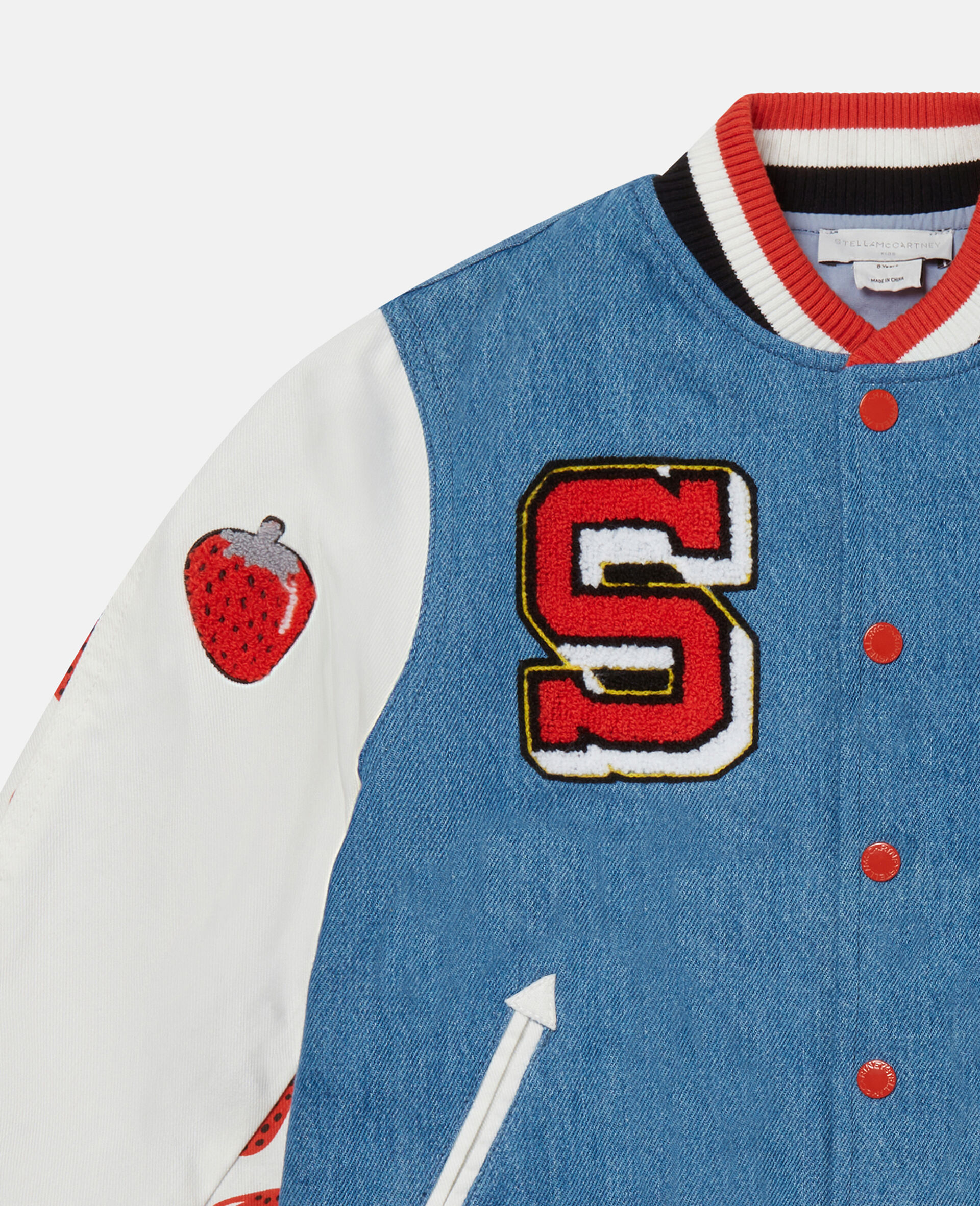 Initial Graphic Varsity Bomber Jacket-Blue-large image number 1