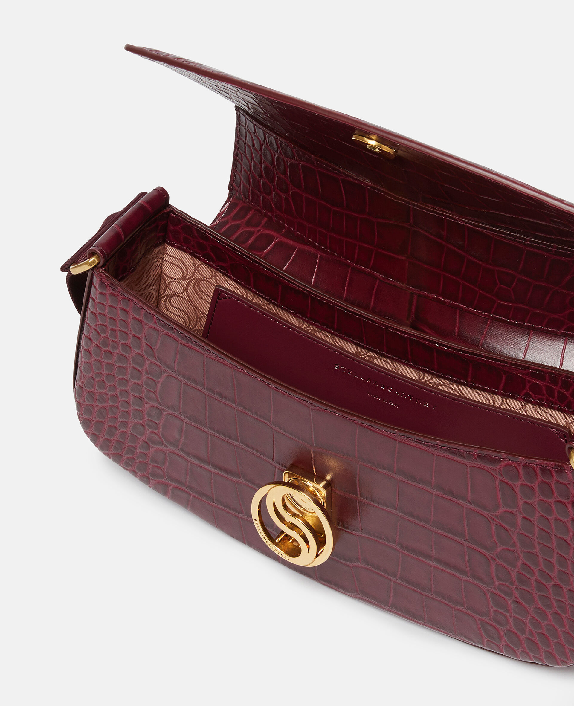 S-Wave Croc-Effect Embossed Shoulder Bag-Multicolour-large image number 4