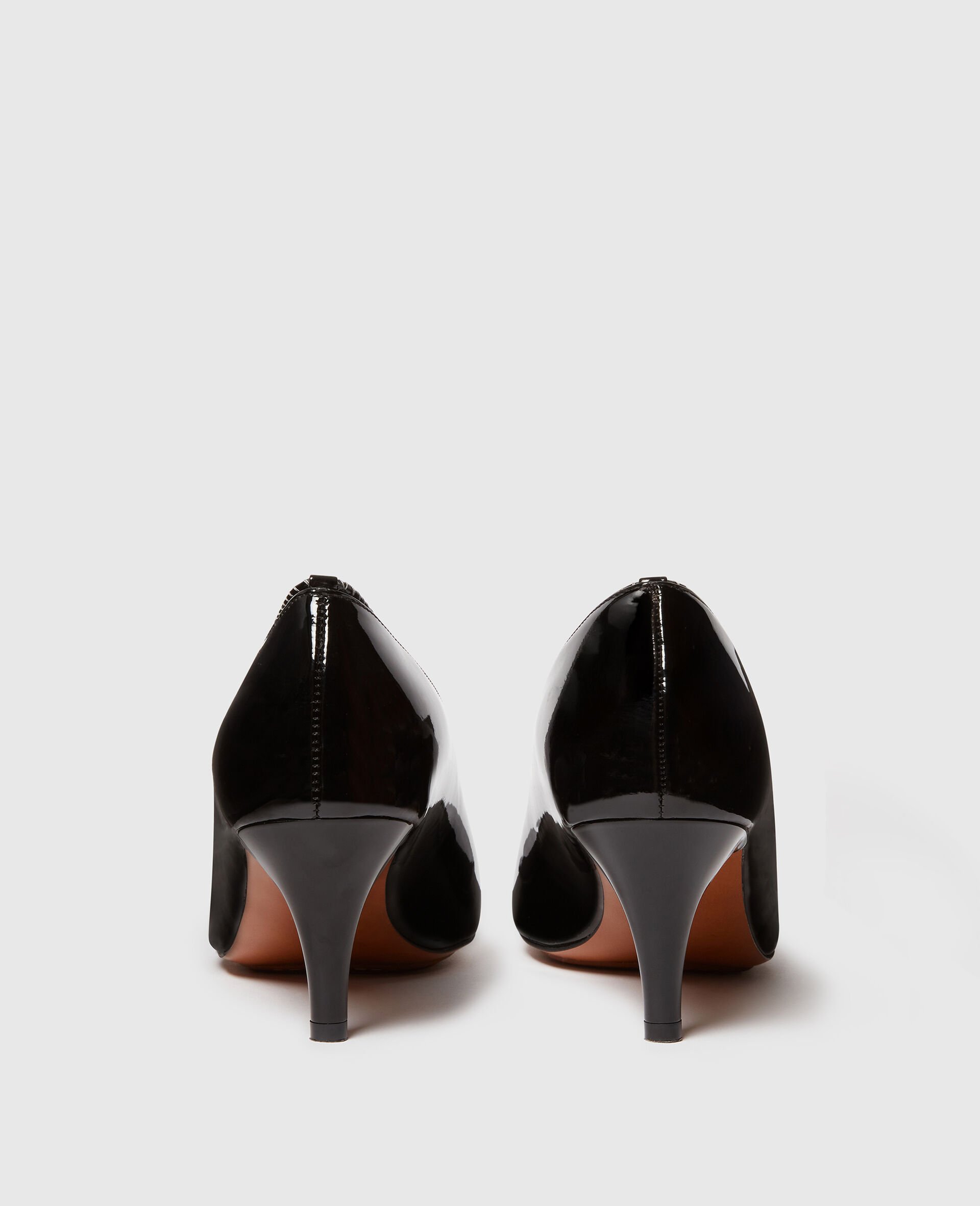 Square-Toe Patent Kitten Heels-Black-large image number 2