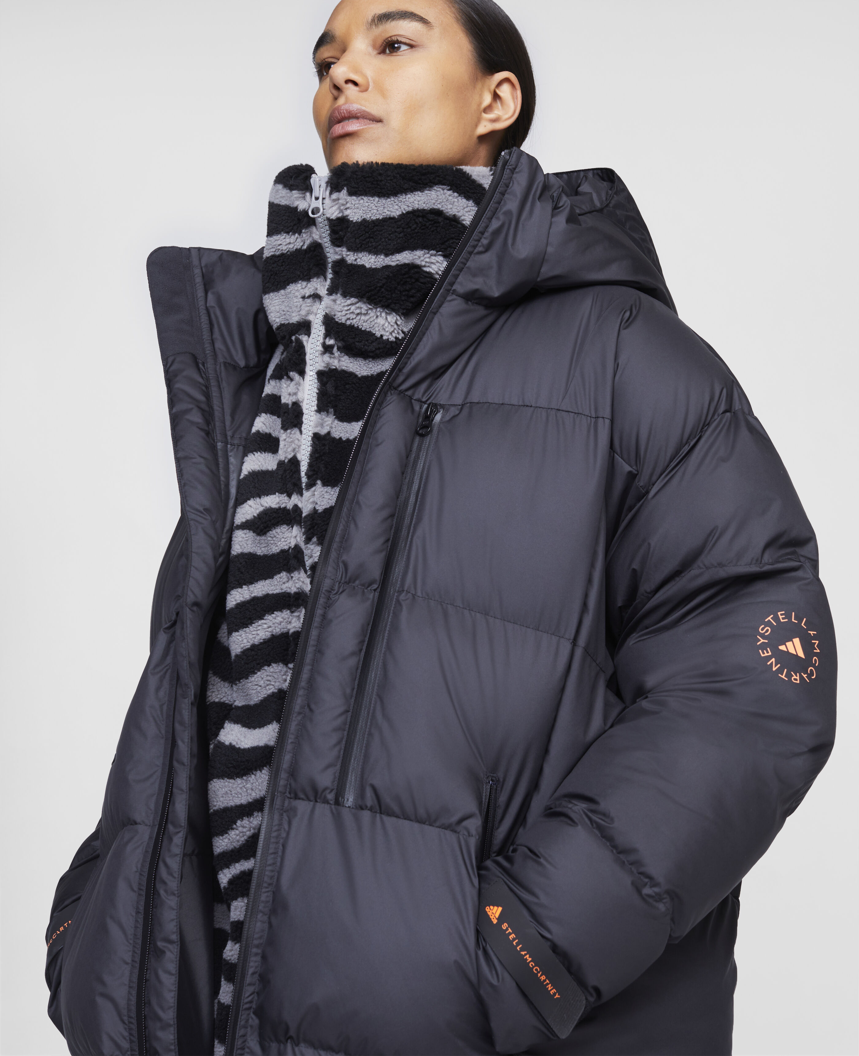 Women Black Long Training Puffer Jacket Stella McCartney FI