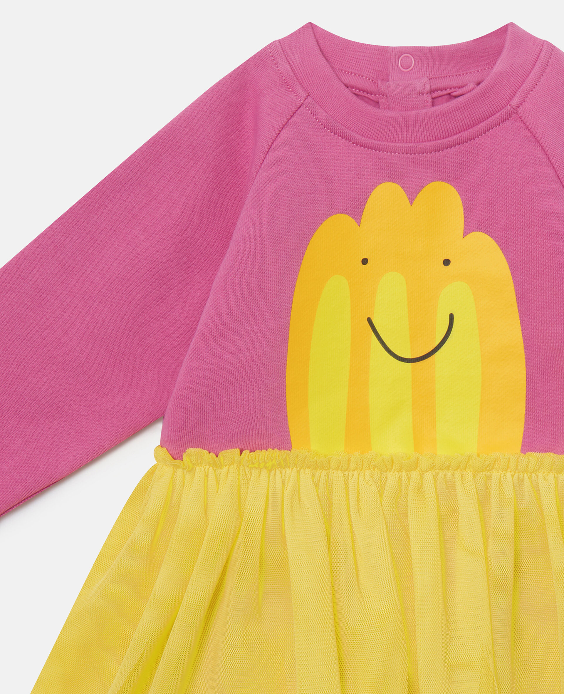 Jelly Graphic Tulle Dress-Pink-medium