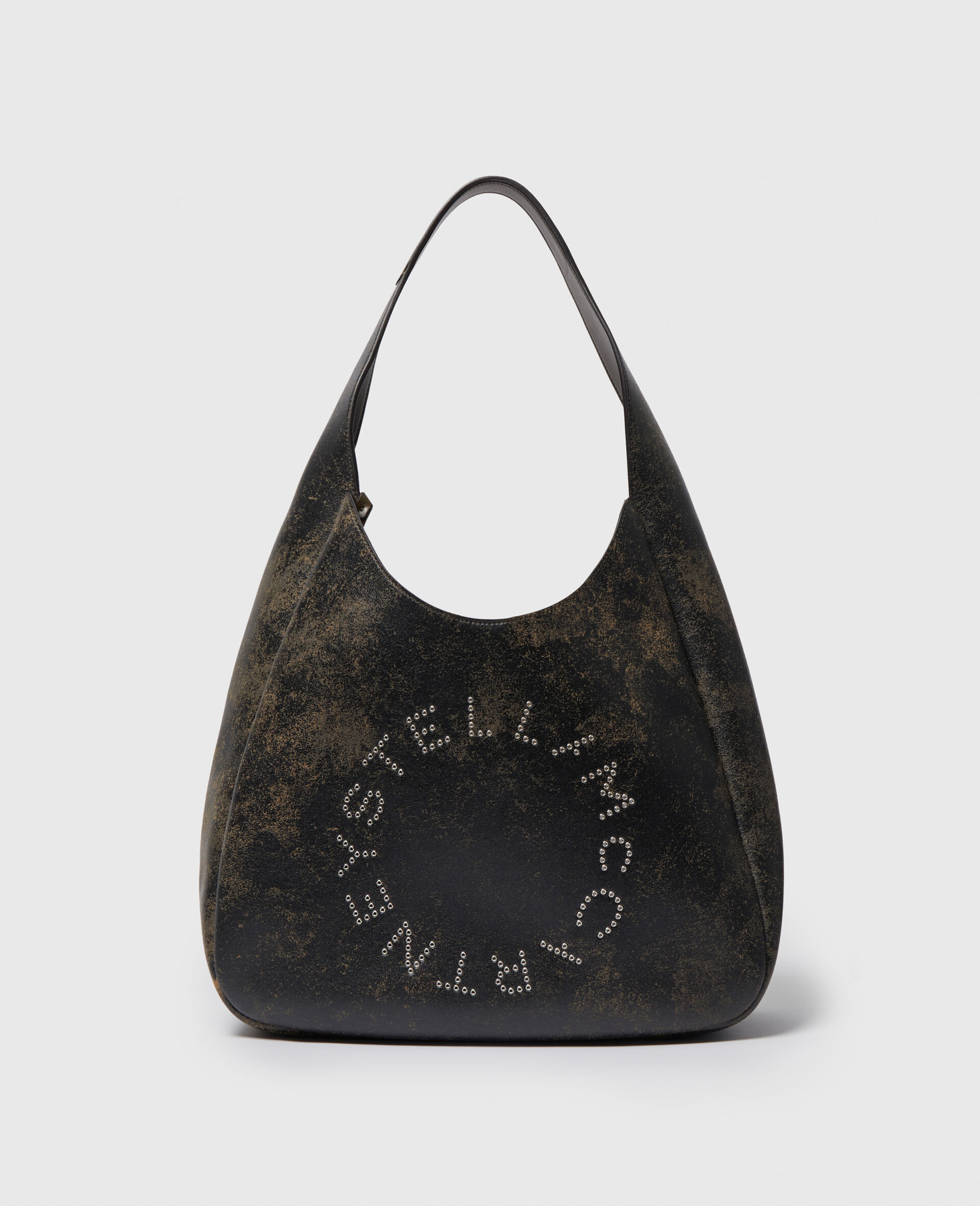 Sac sac hobo Logo souple effet vieilli -Marron-large image number 0