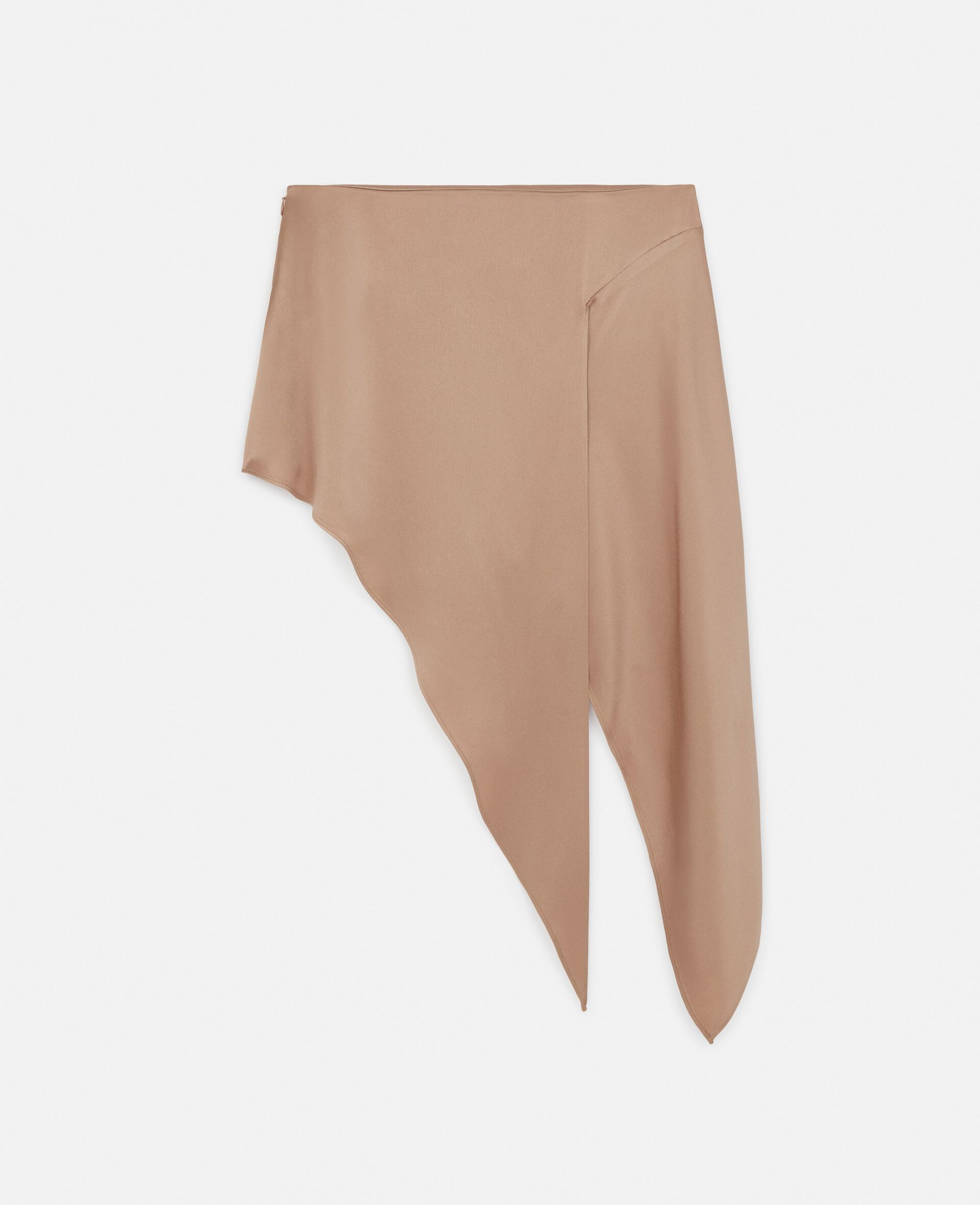 Satin Asymmetric Skirt-Grey-large image number 0