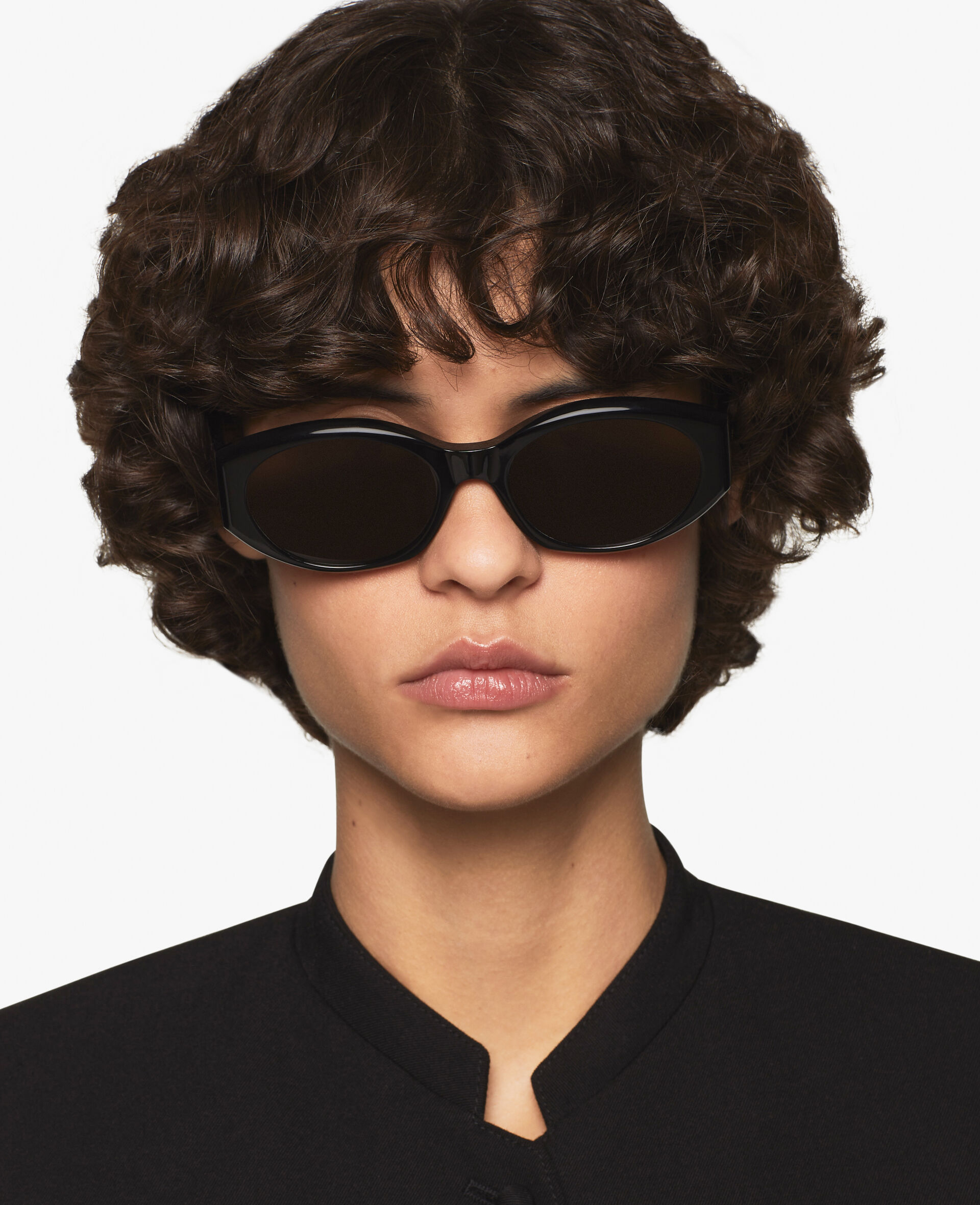Falabella Oval Sunglasses-Black-medium