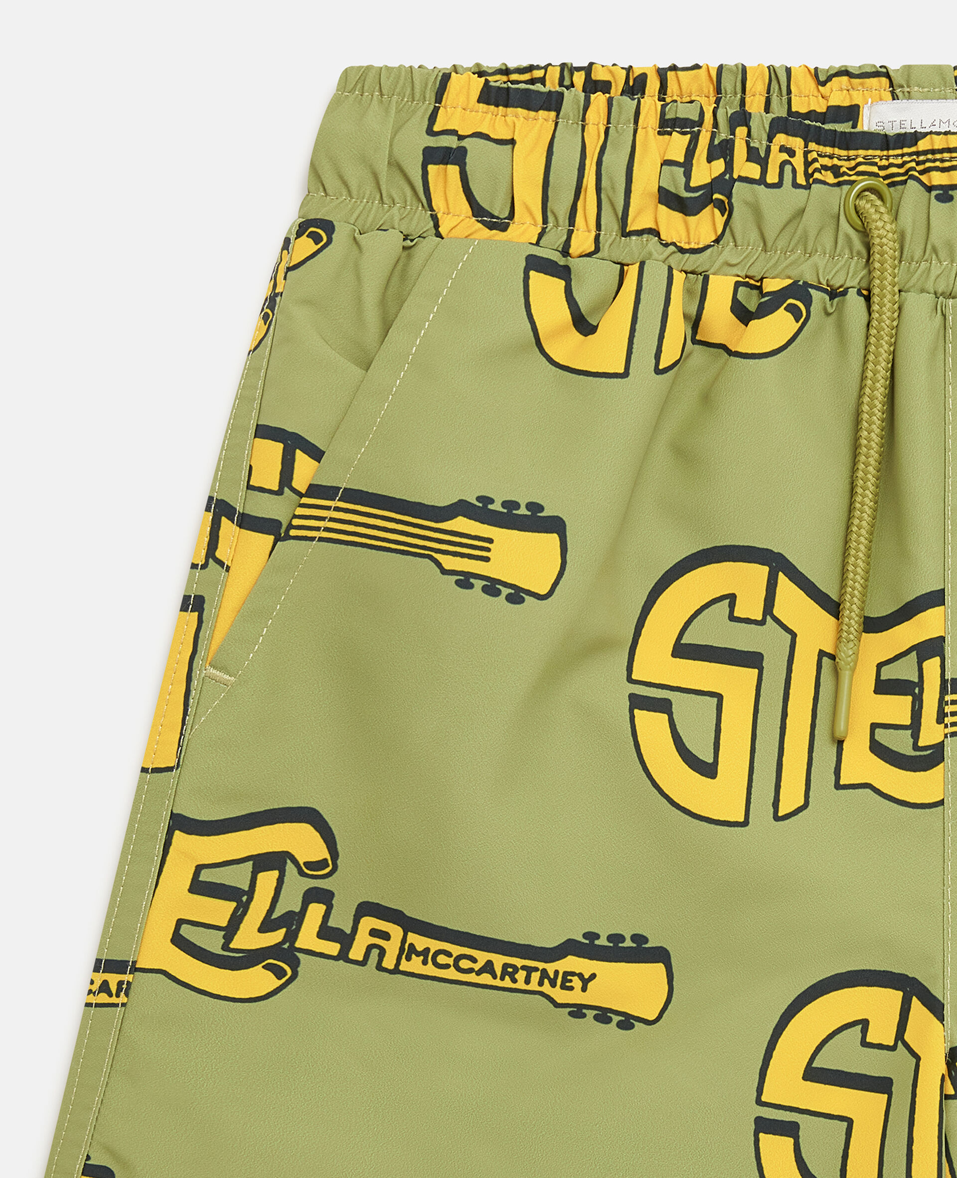 Guitar Print Swim Shorts-Multicolour-medium