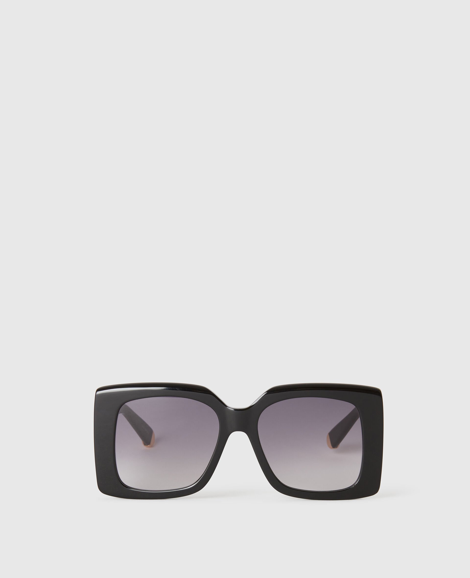 Lunettes de soleil carrees oversize effet degrade-Noir-medium